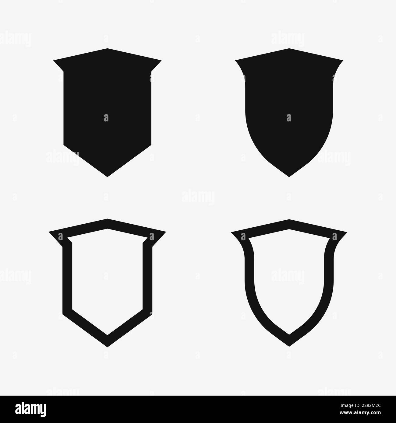 shield logo design vector,shield emblem logo template,logosymbol icon-vector Stock Vector