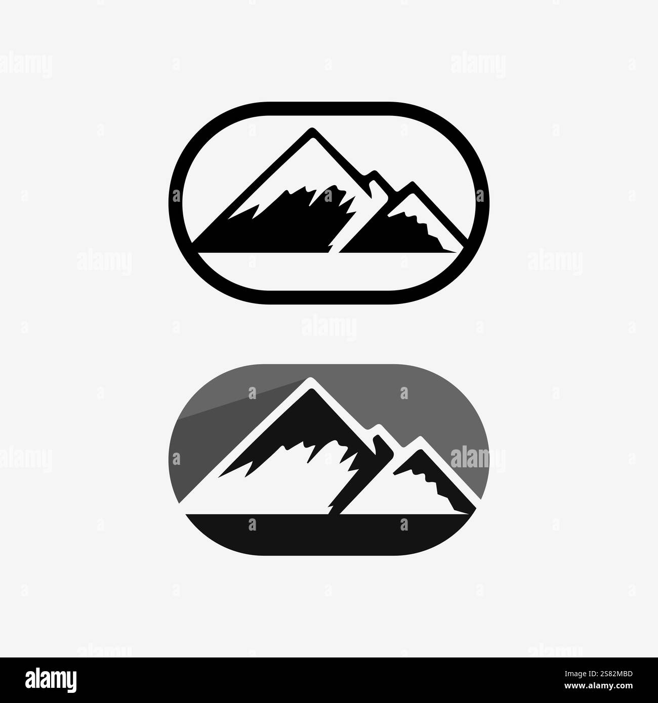 Mountain icon Logo Template Vector illustration design Stock Vector