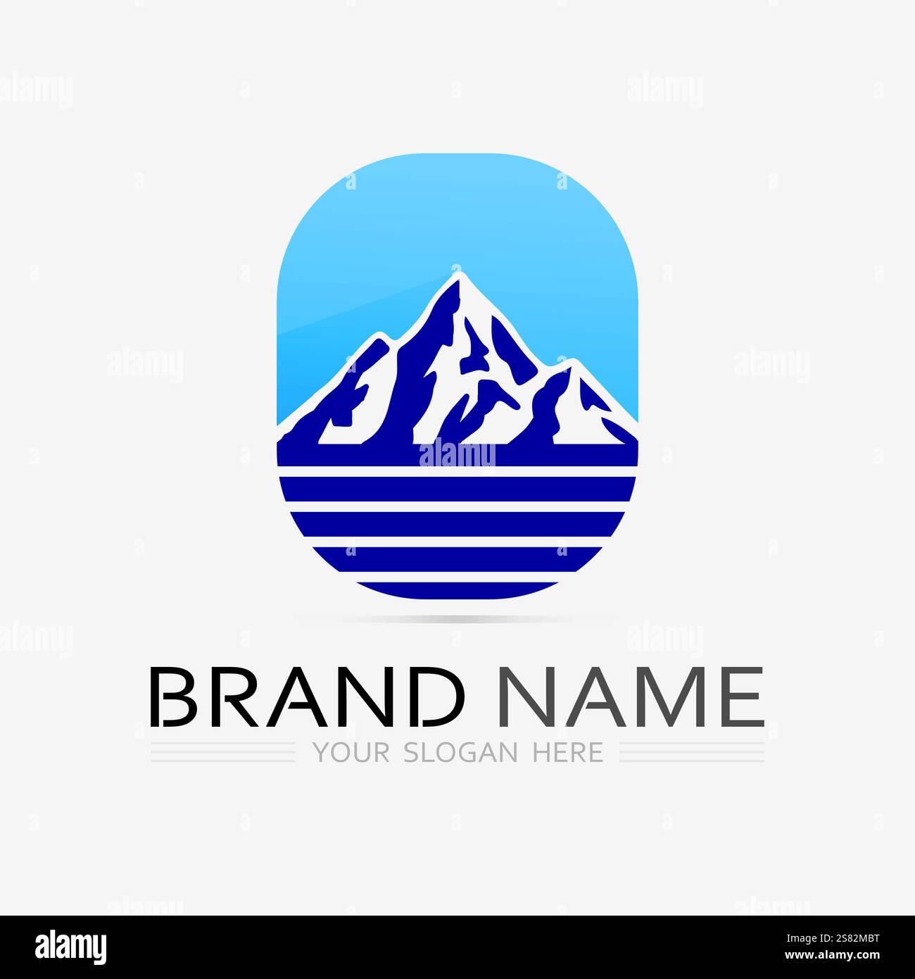 Mountain icon Logo Template Vector illustration design Stock Vector