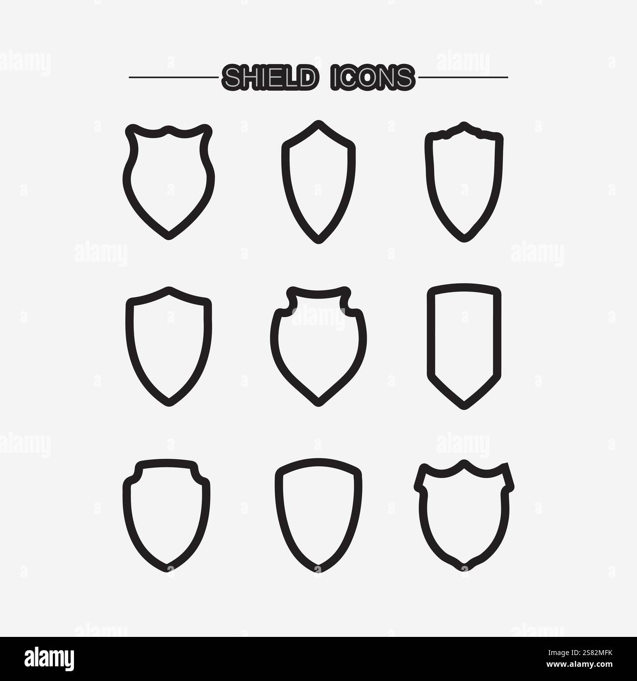 shield logo design vector,shield emblem logo template,logosymbol icon-vector Stock Vector