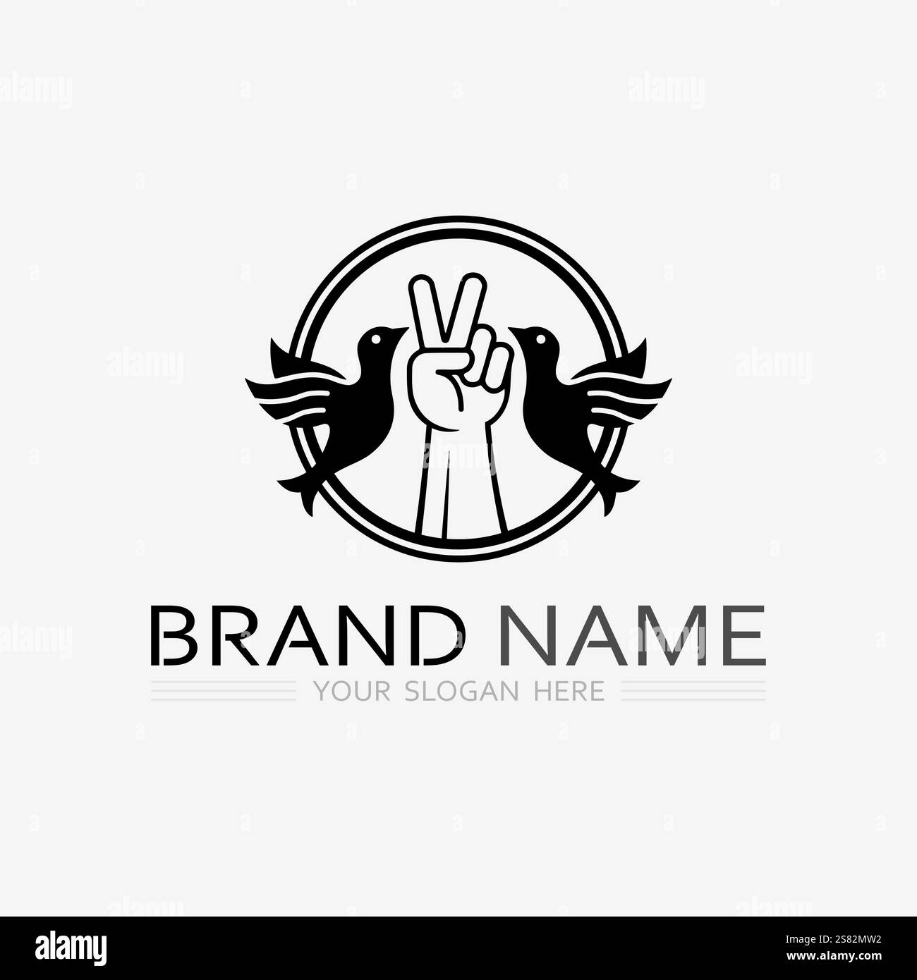 peace logo and design vector illustration concept design Stock Vector