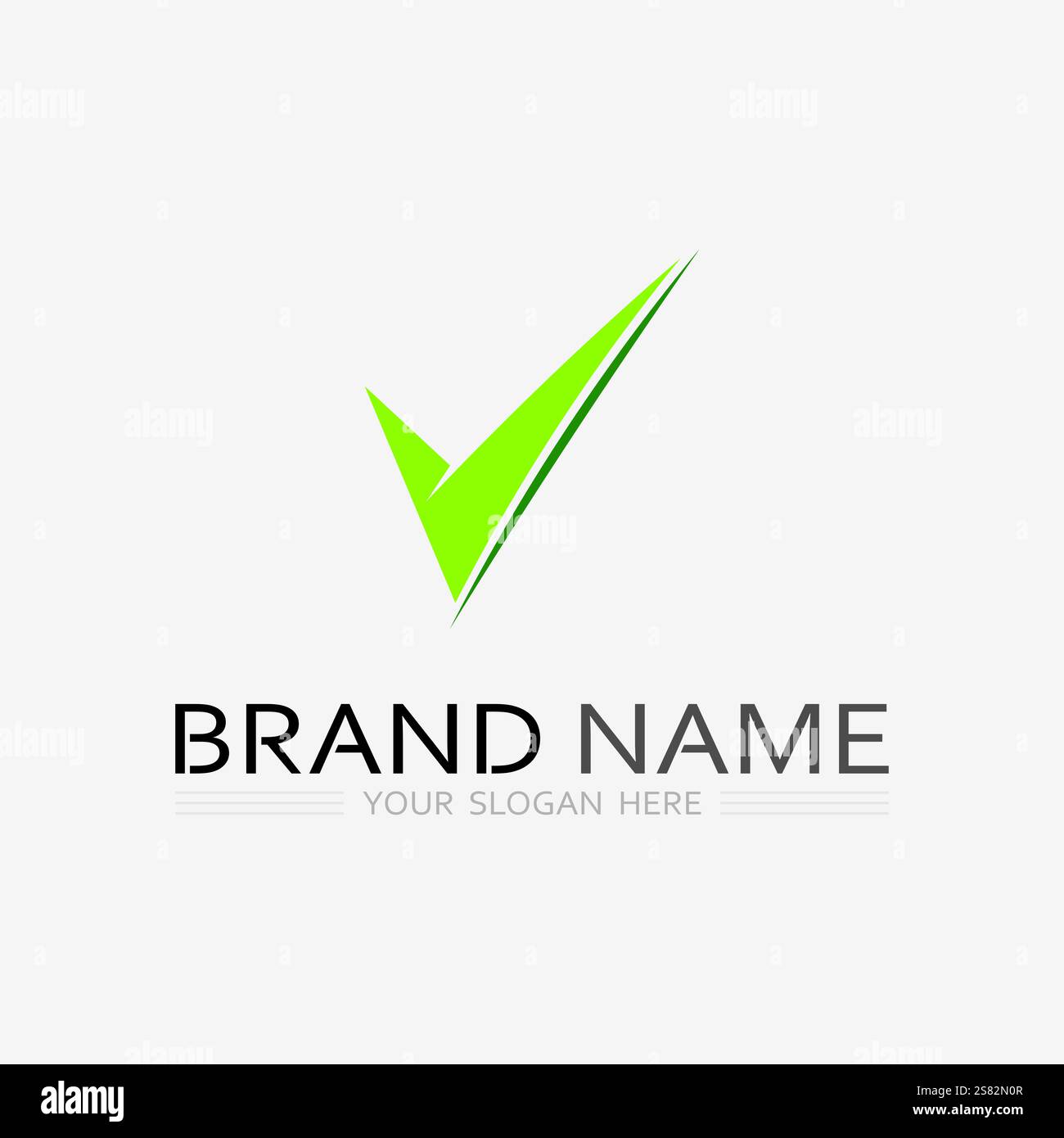 check mark logo and symbol icon design vector illustration Stock Vector