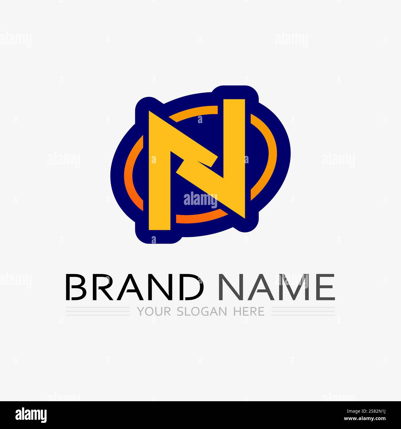 N Letter Logo Template vector icon illustration design Stock Vector