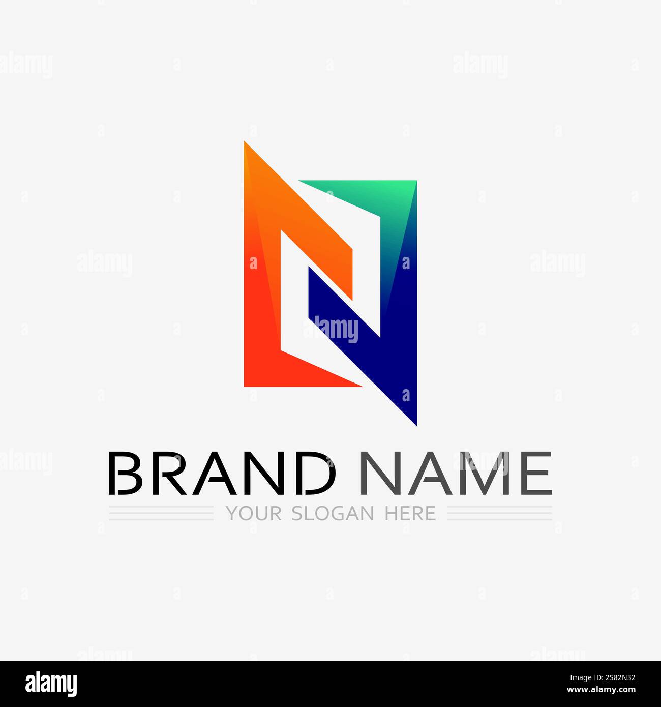 N Letter Logo Template vector icon illustration design Stock Vector