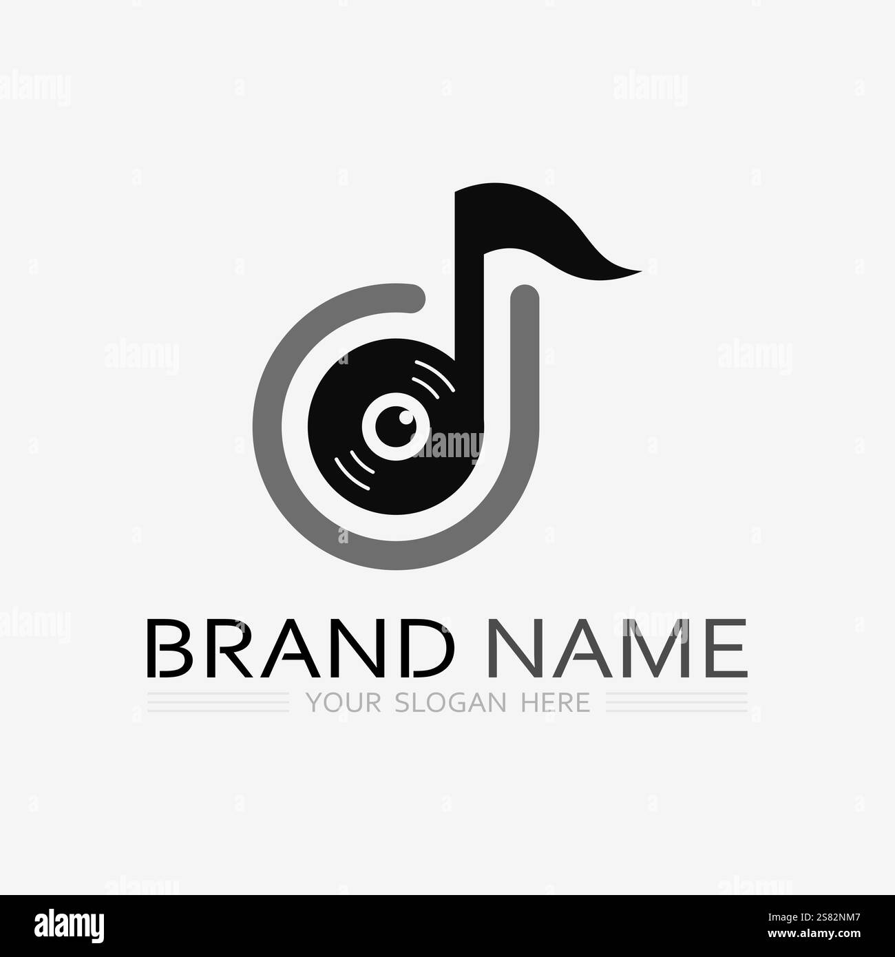 Music logo and note Icon Vector illustration design Stock Vector