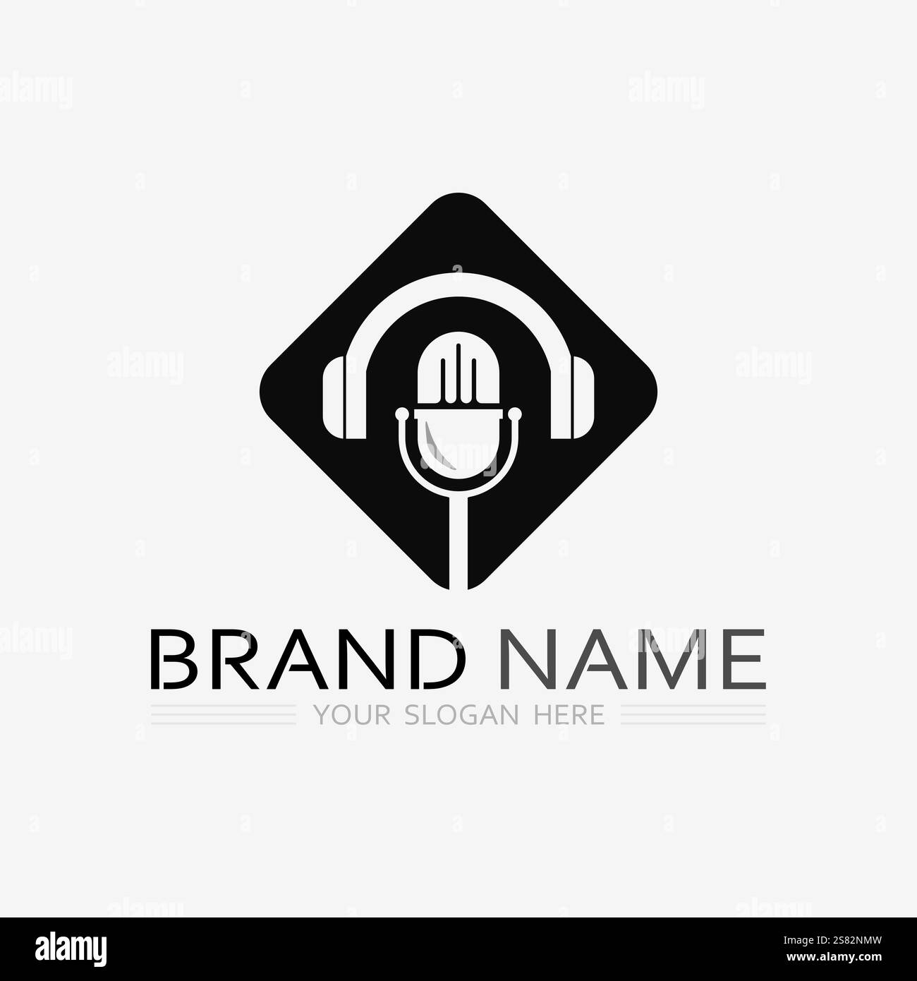 music logo icon vector design illustration template Stock Vector