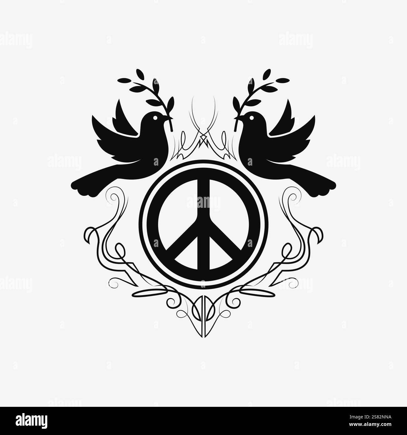 peace logo and design vector illustration concept design Stock Vector