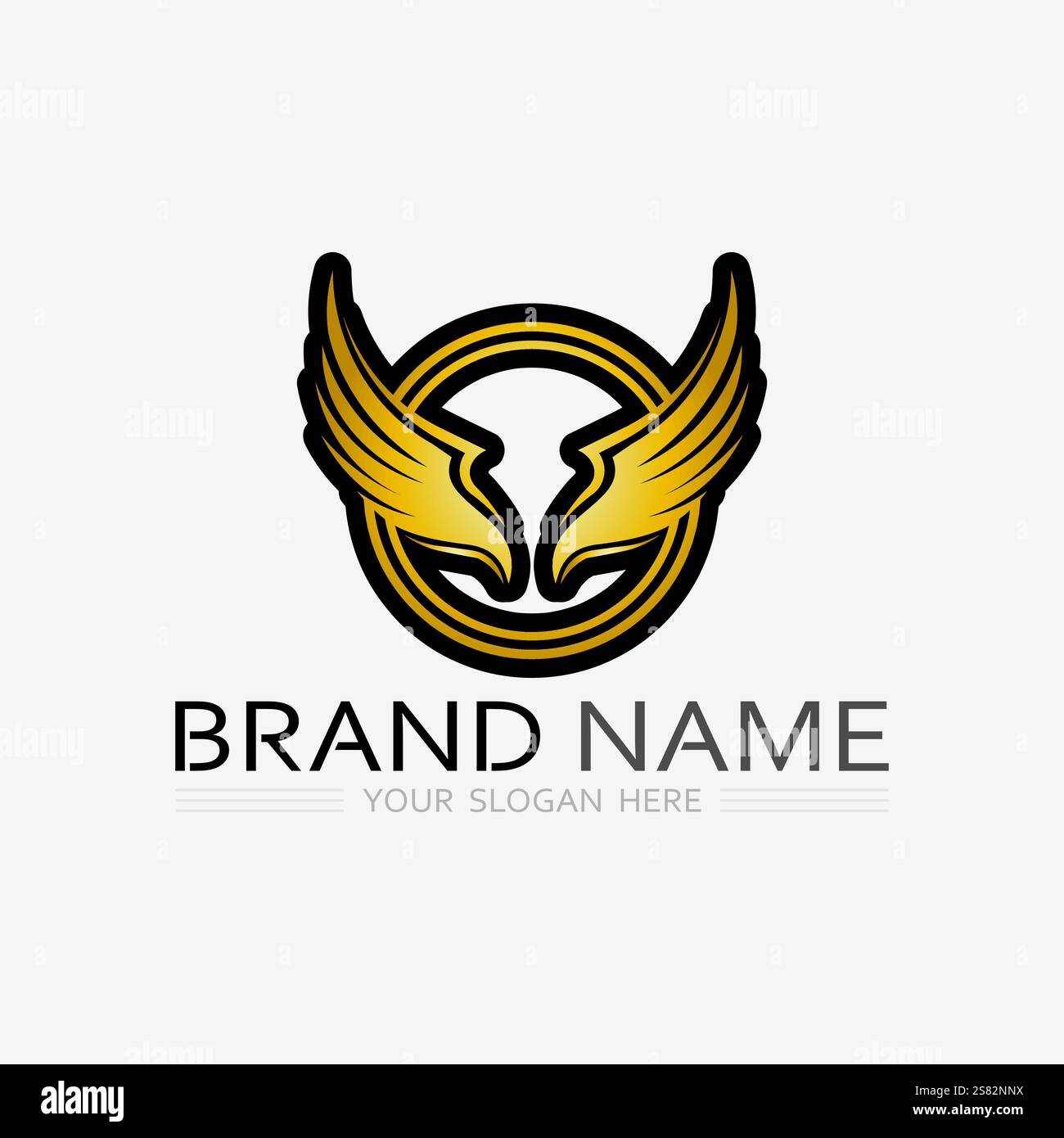 Wings logo vector icon symbol illustration design template Stock Vector