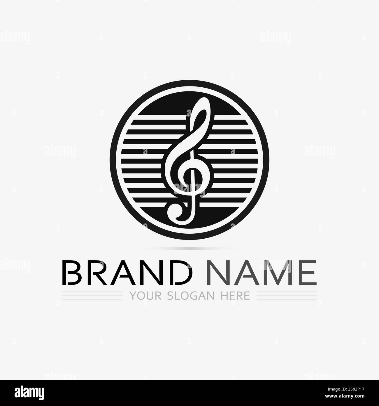 Music logo and note Icon Vector illustration design Stock Vector