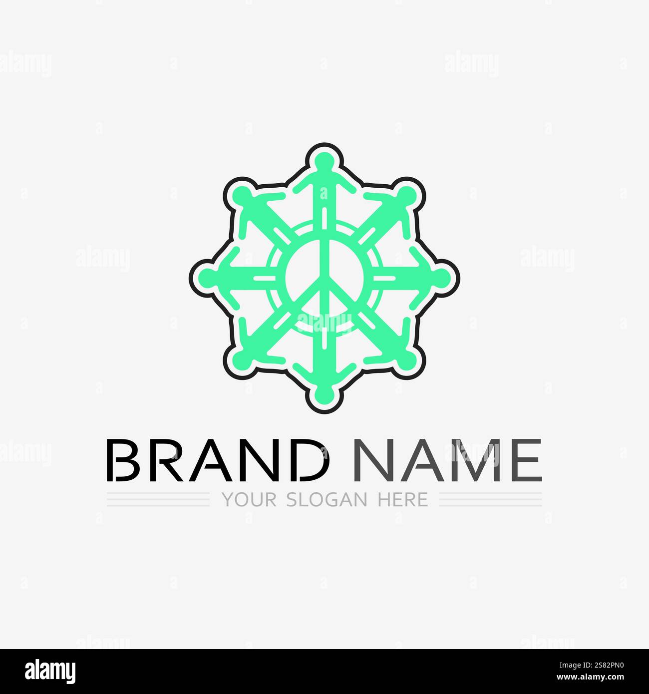 peace logo and design vector illustration concept design Stock Vector