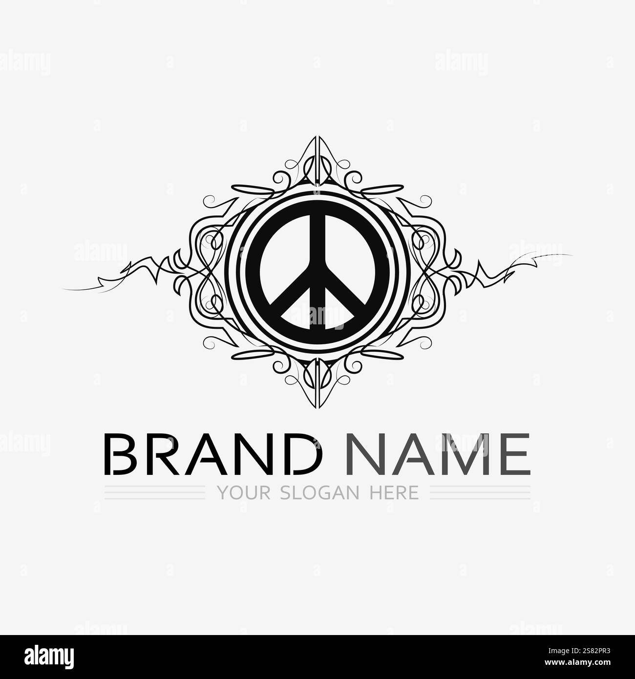 peace logo and design vector illustration concept design Stock Vector