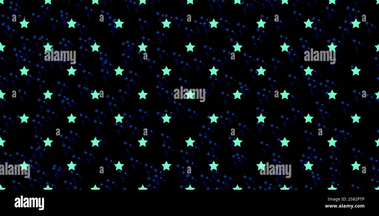 Starry night sky with dense clusters of stars seamless pattern. Vector ...