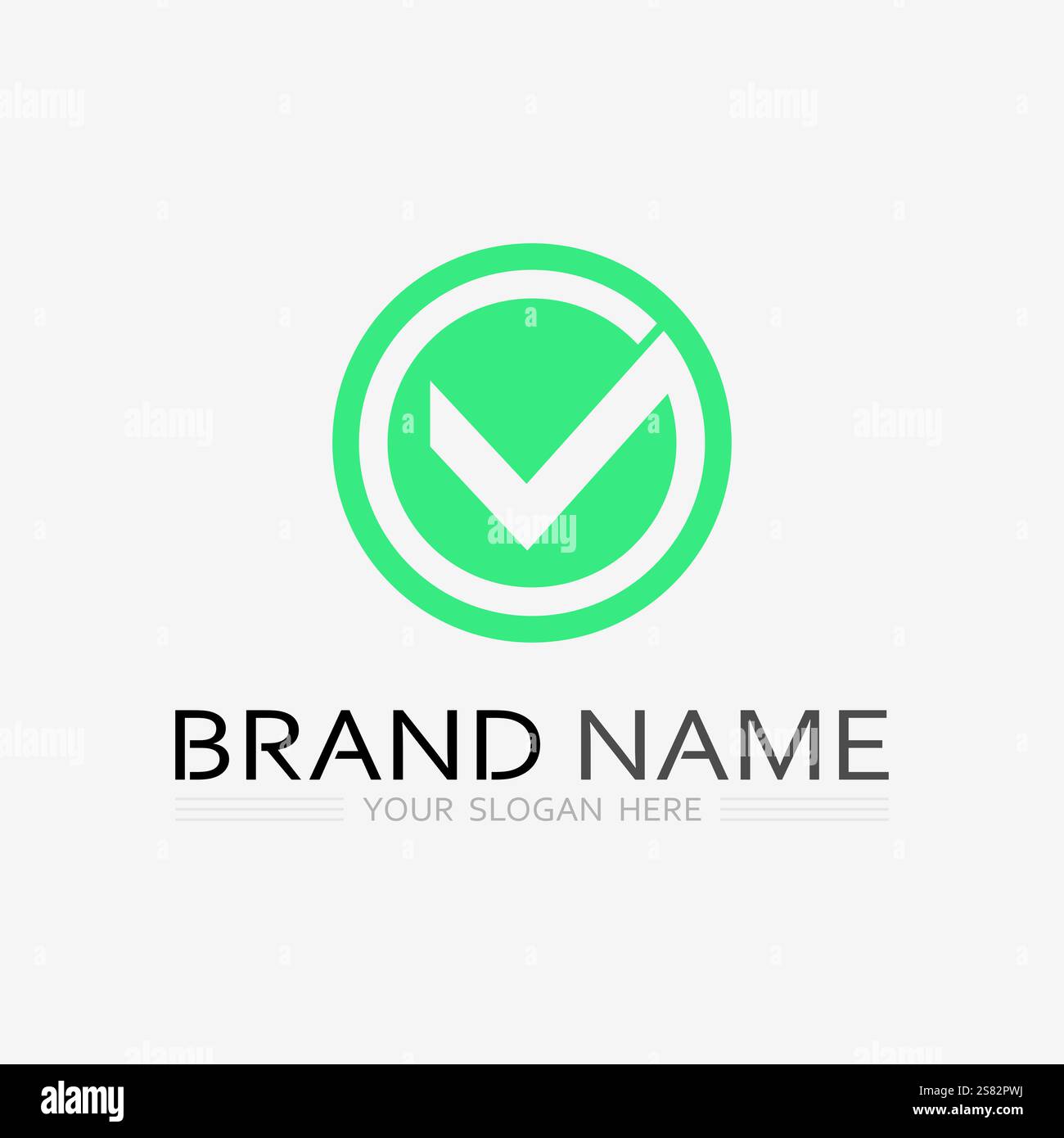 check mark logo and symbol icon design vector illustration Stock Vector