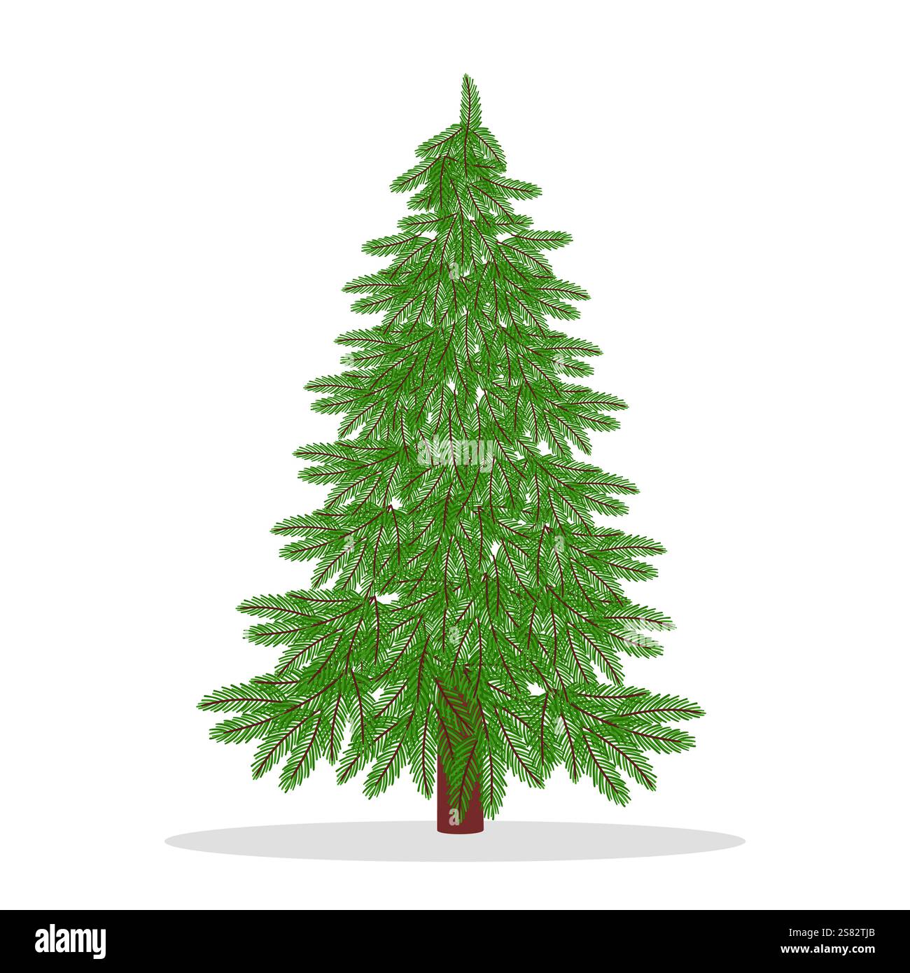 Christmas tree on a white background Stock Vector Image & Art - Alamy