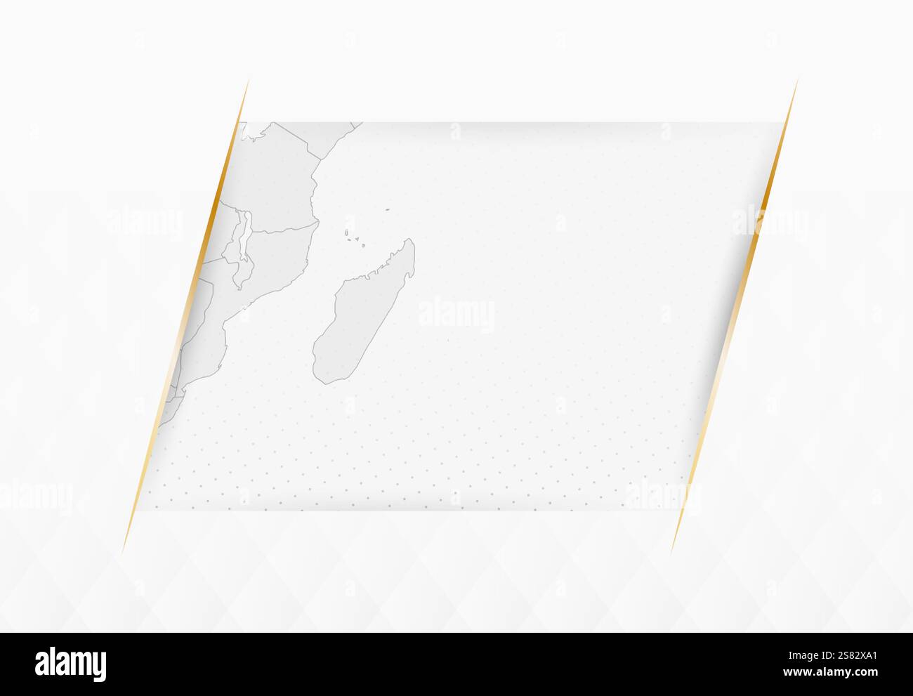 Mauritius Map in Blue with Gold Framed Accents. Modern Vector Map of ...