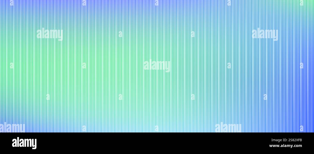 Acrylic glass, colorful gradient behind ribbed plastic texture Stock Vector