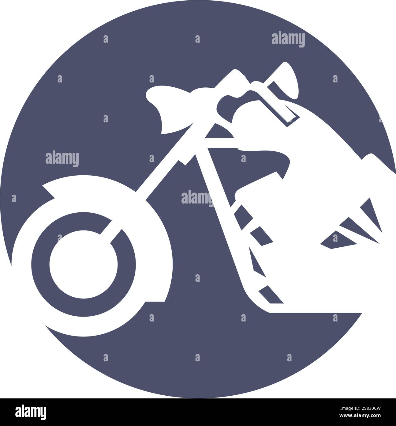 Motorcycle icon logo design template Stock Vector