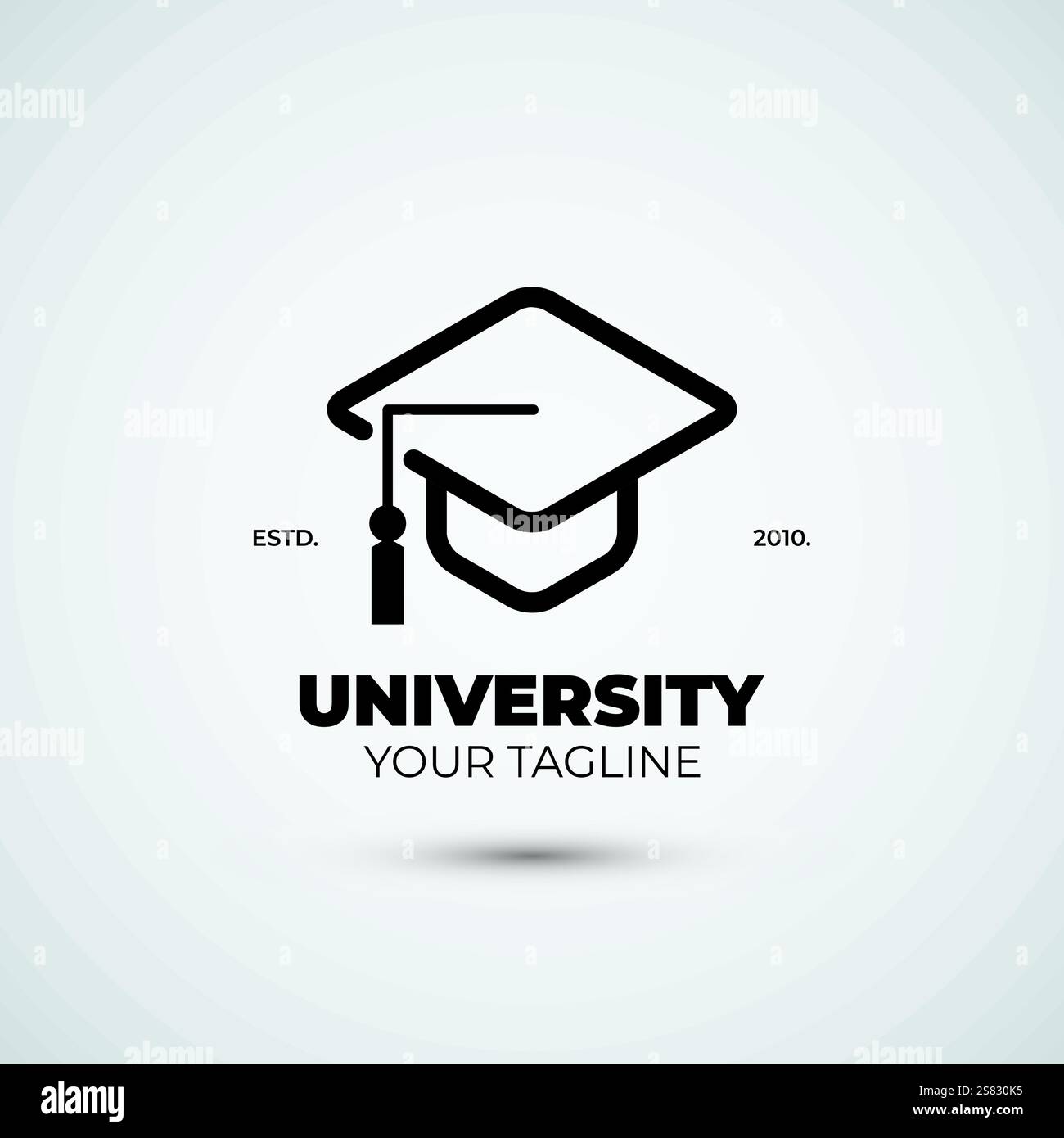 Graduation hat education and book logo design template Stock Vector