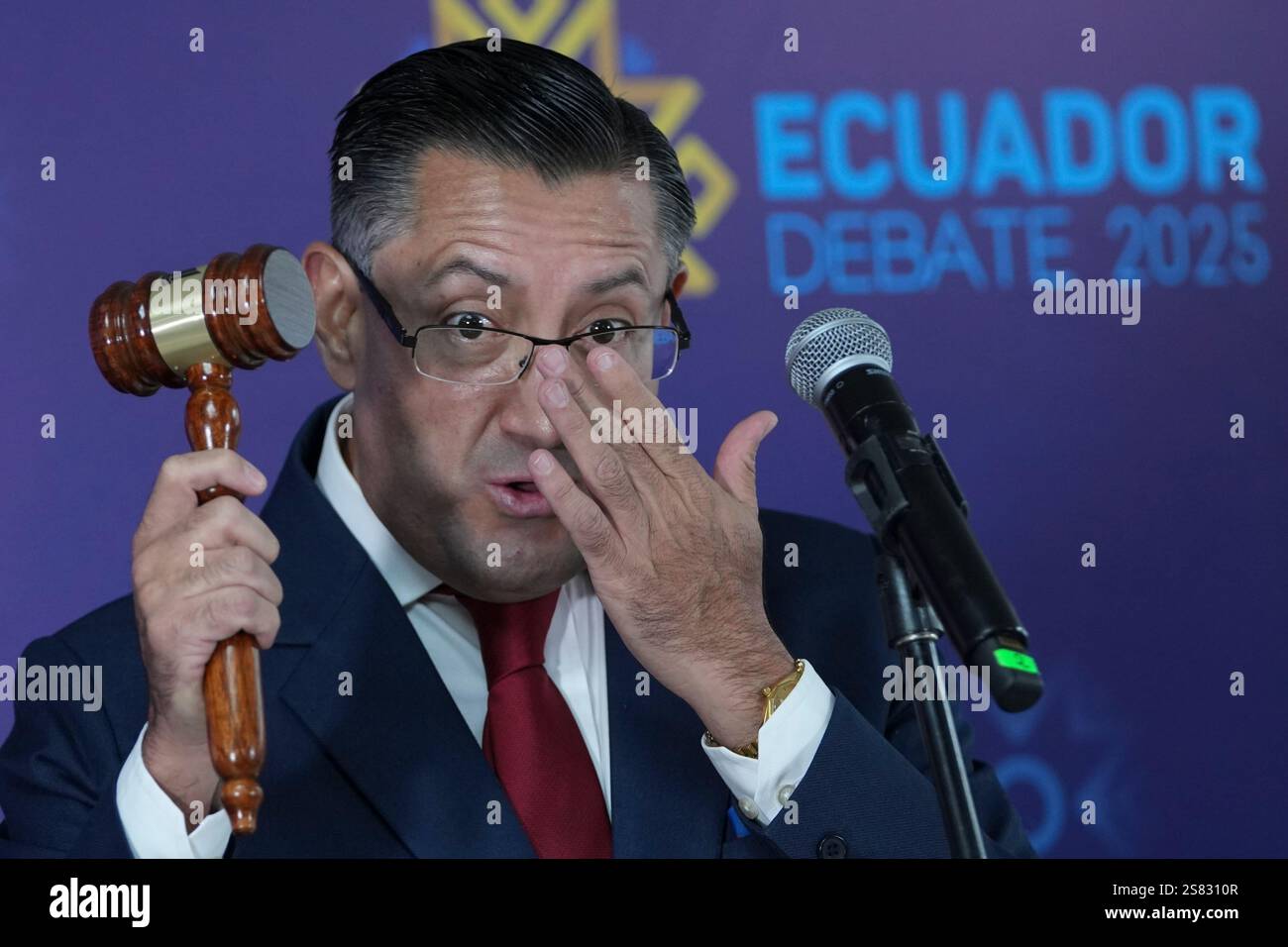 Presidential candidate Ivan Saquicela, of the Democracia Si party