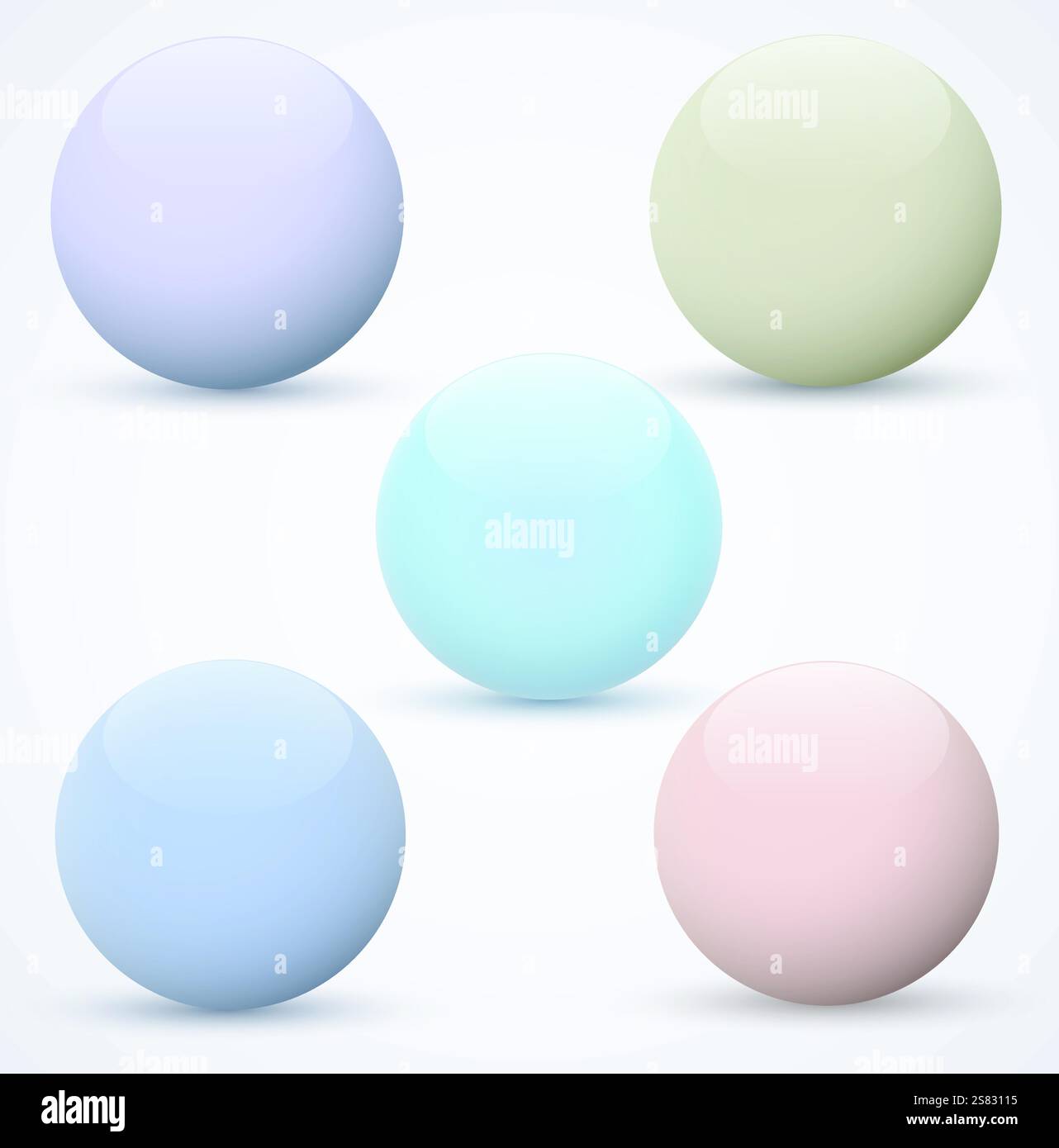 Set of spheres on a white background. Vector illustration Stock Vector ...