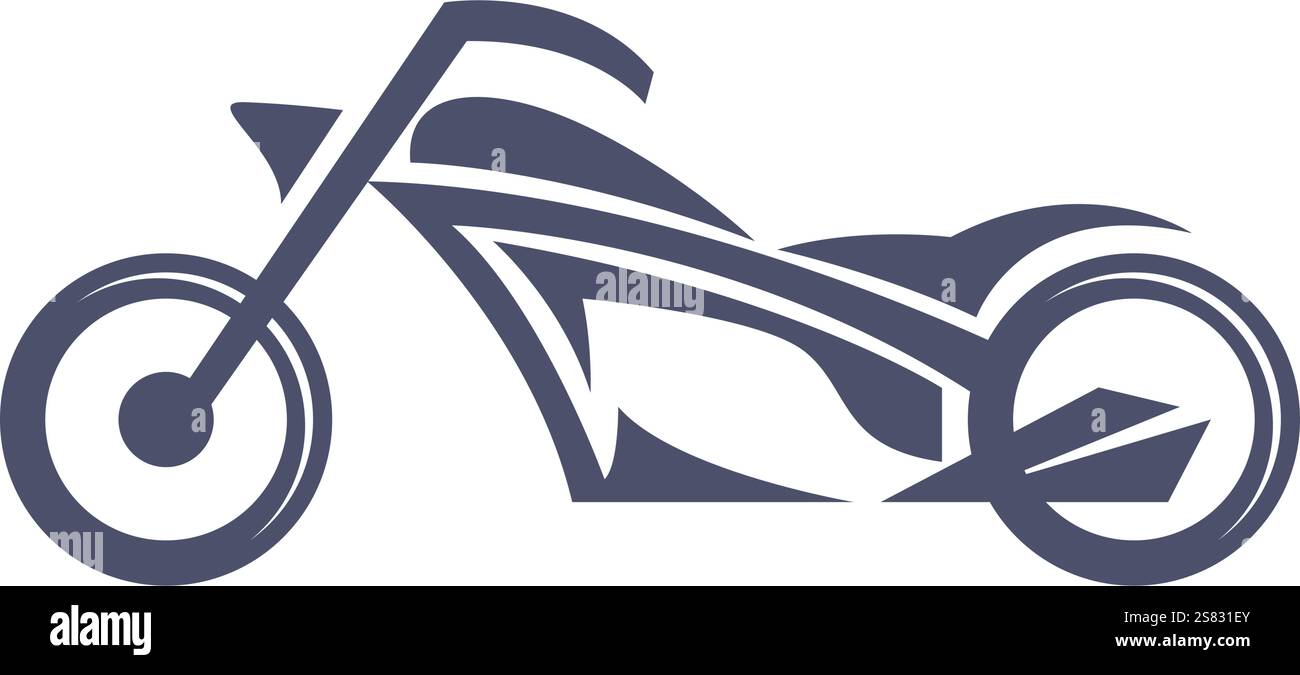 Motorcycle icon logo design template Stock Vector