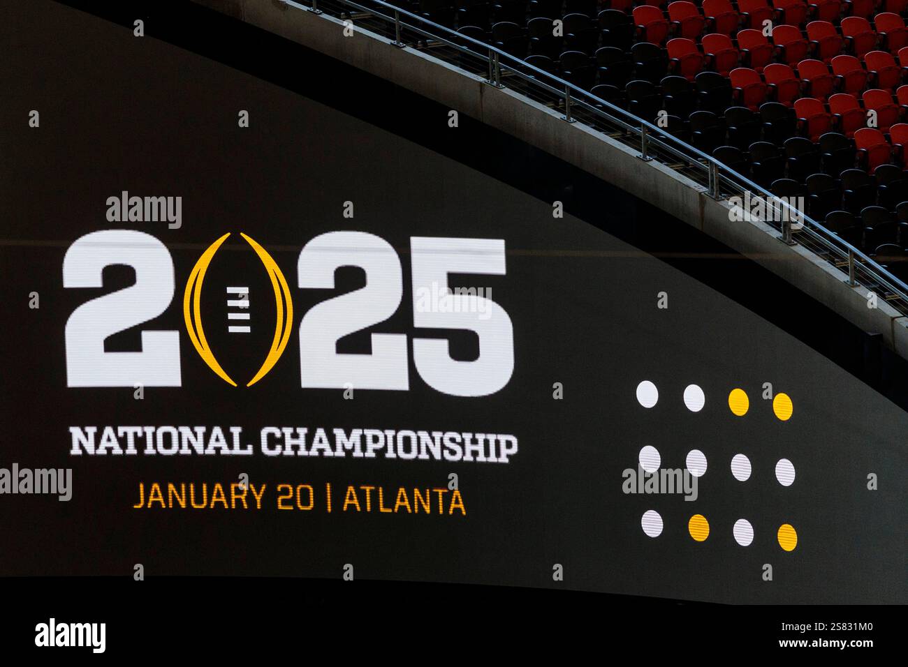 January 20, 2025 A general view of the 2025 National Championship logo
