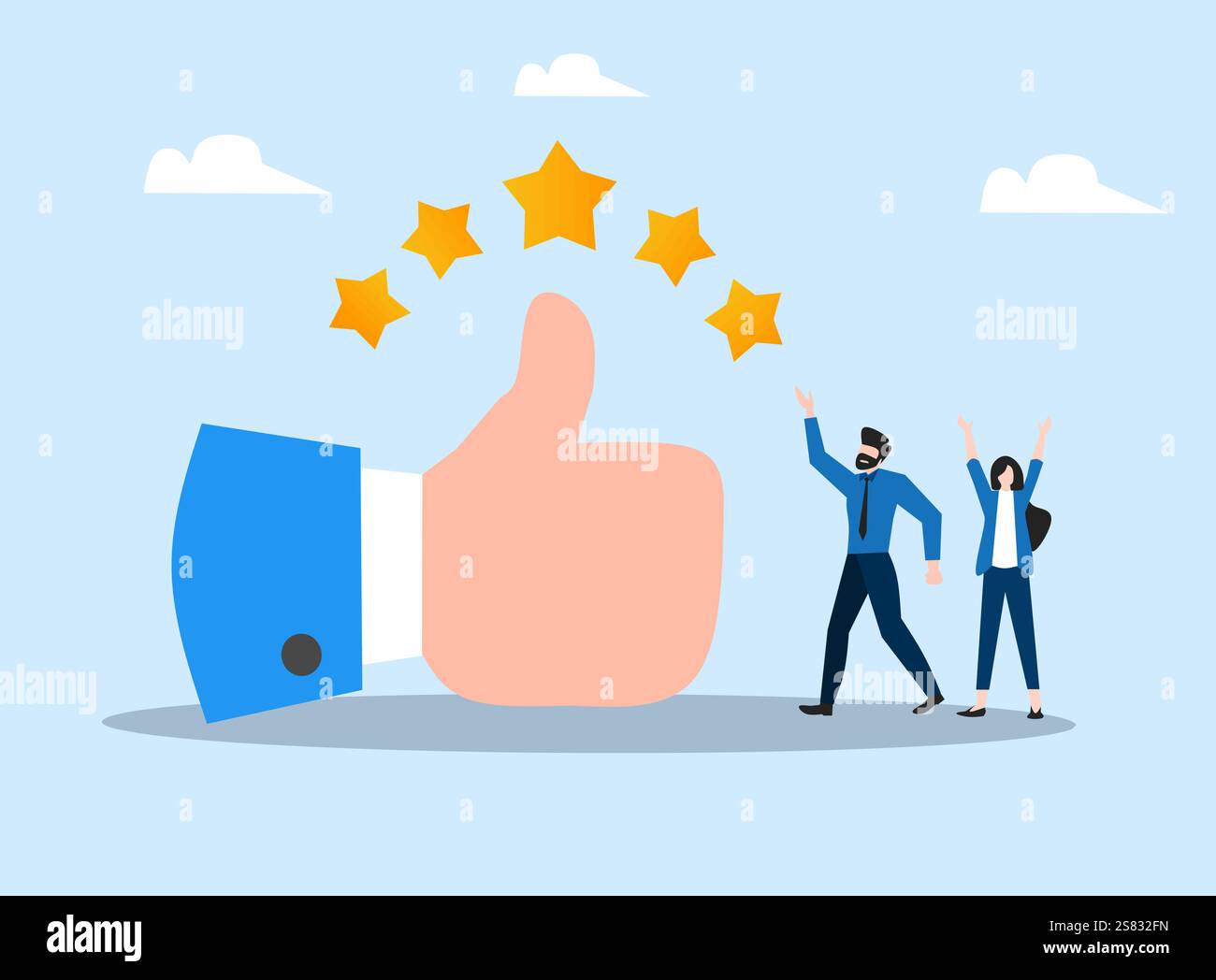 Business vector illustration art networking with blue background Stock Vector