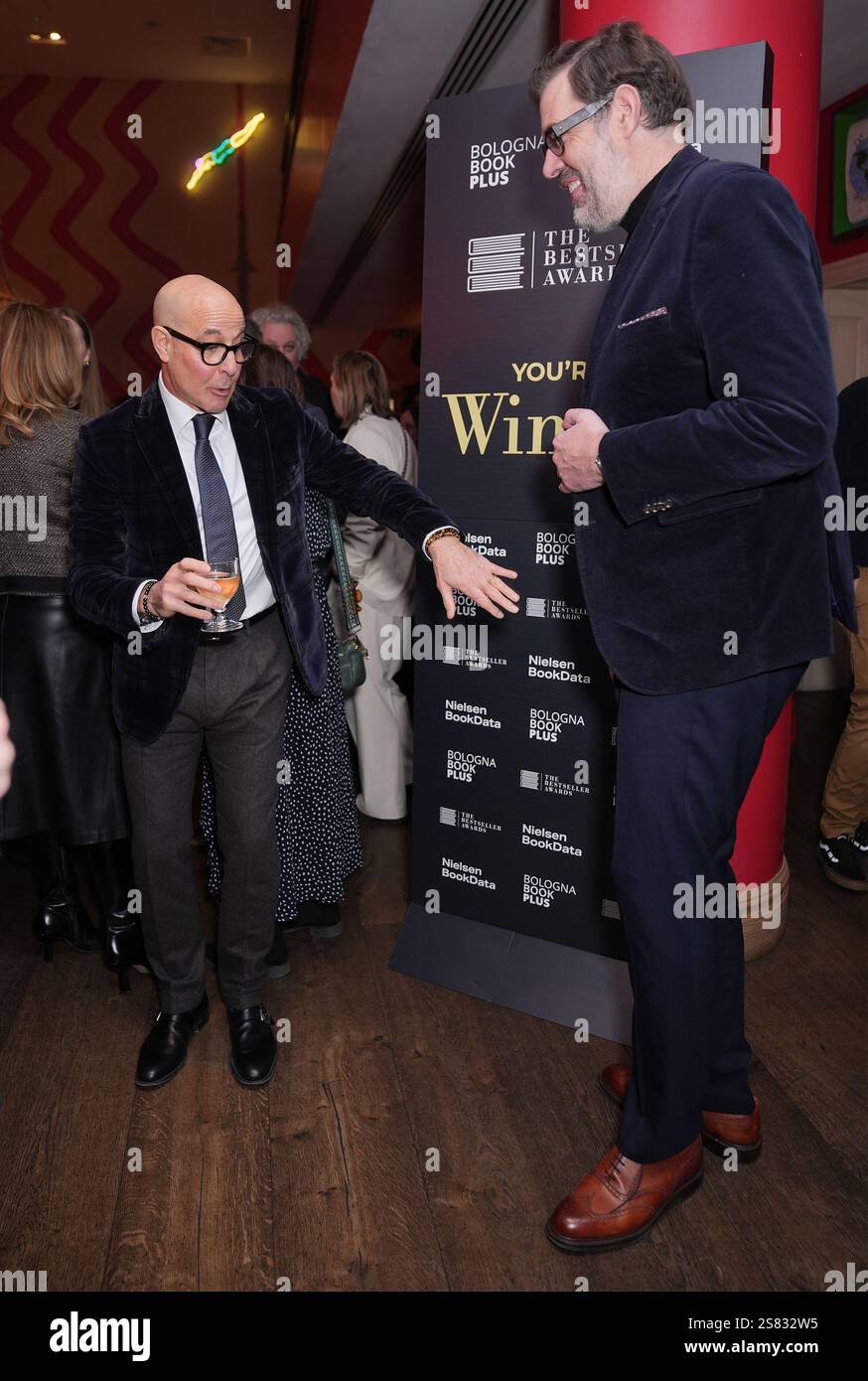Stanley Tucci (left) and Richard Osman attending the Nielsen BookData