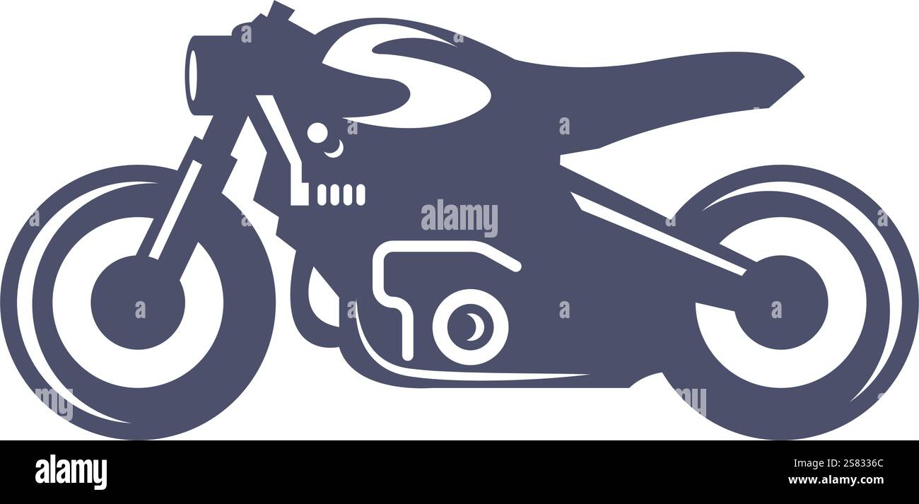 Motorcycle icon logo design template Stock Vector