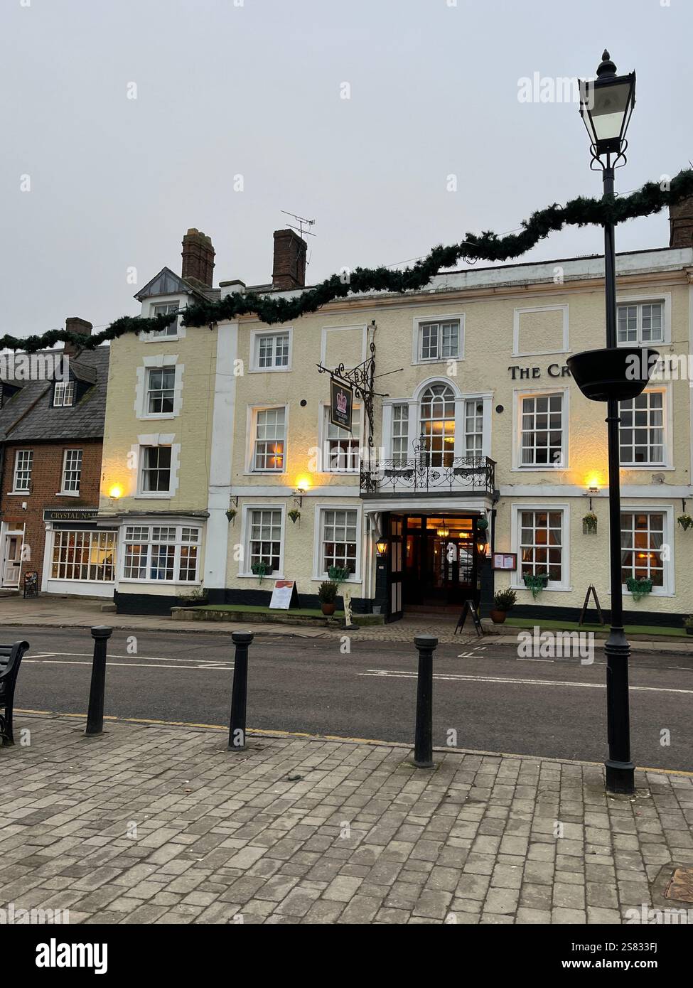 The Crown Hotel in Brackley, Northamptonshire, England, UK. - Smartphone Captured Stock Image
