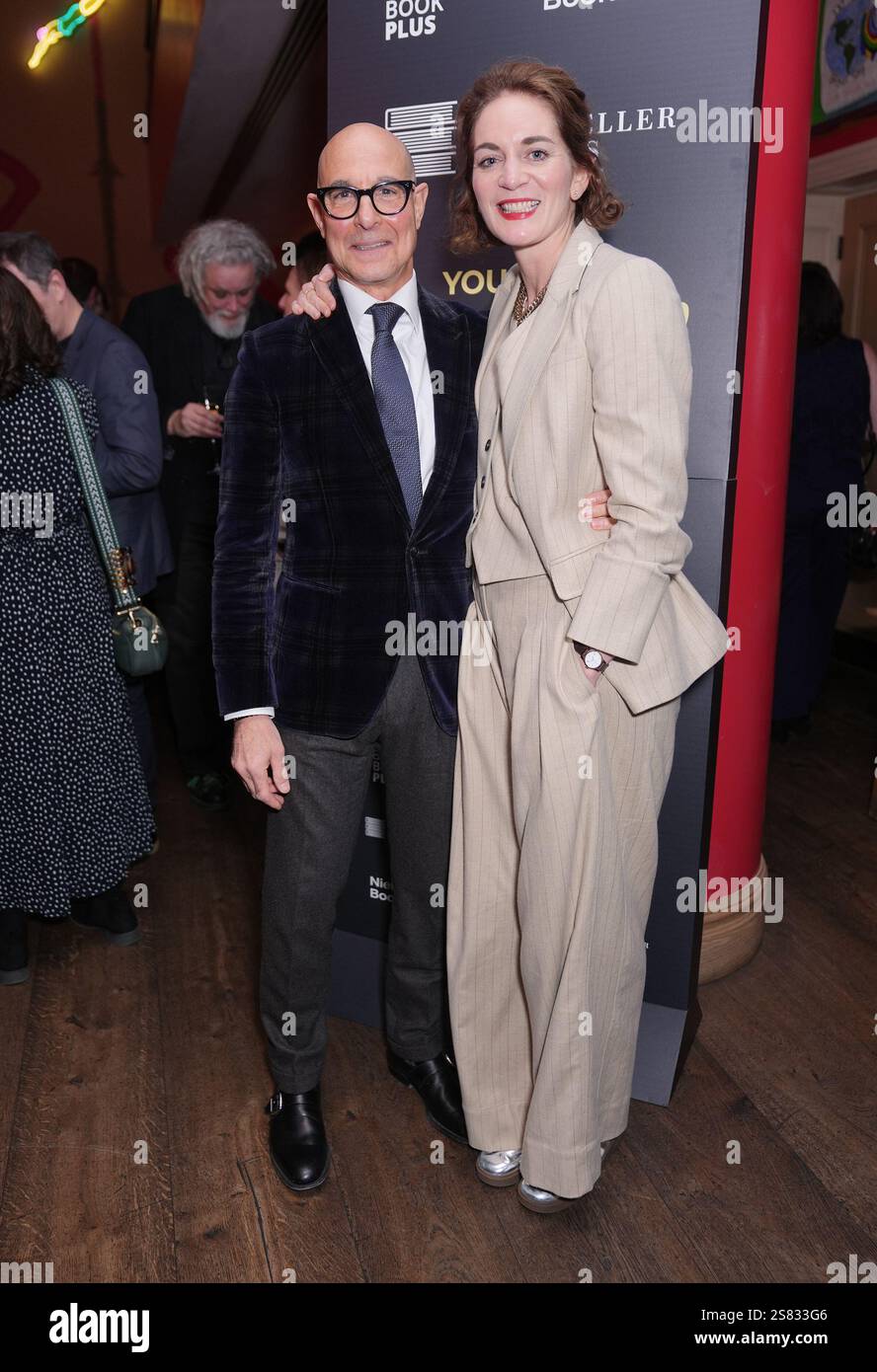Felicity Ham Stanley Tucci and his wife, Felicity Blunt, attending the Nielsen ...