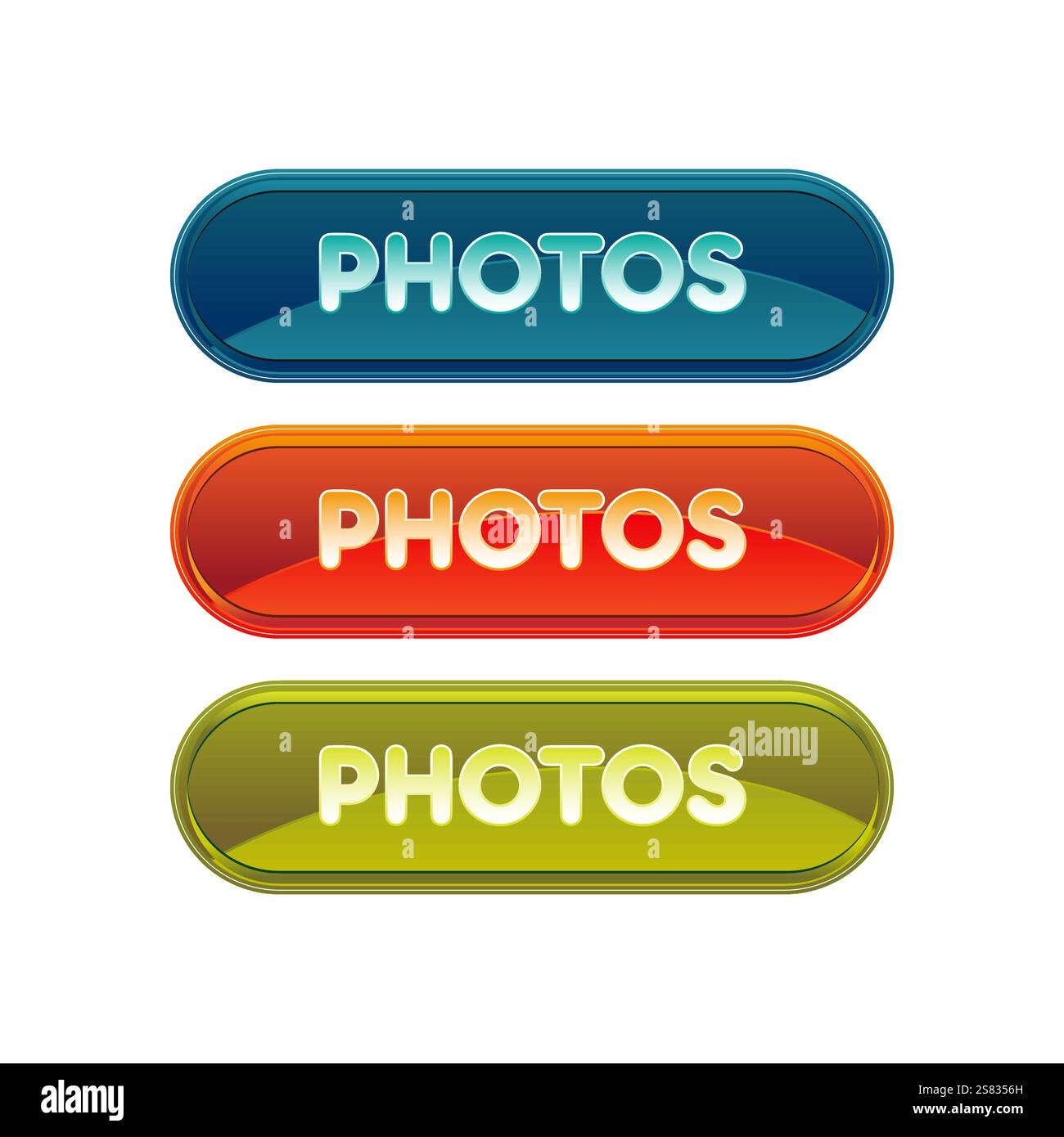 Colorful set of web buttons Stock Vector