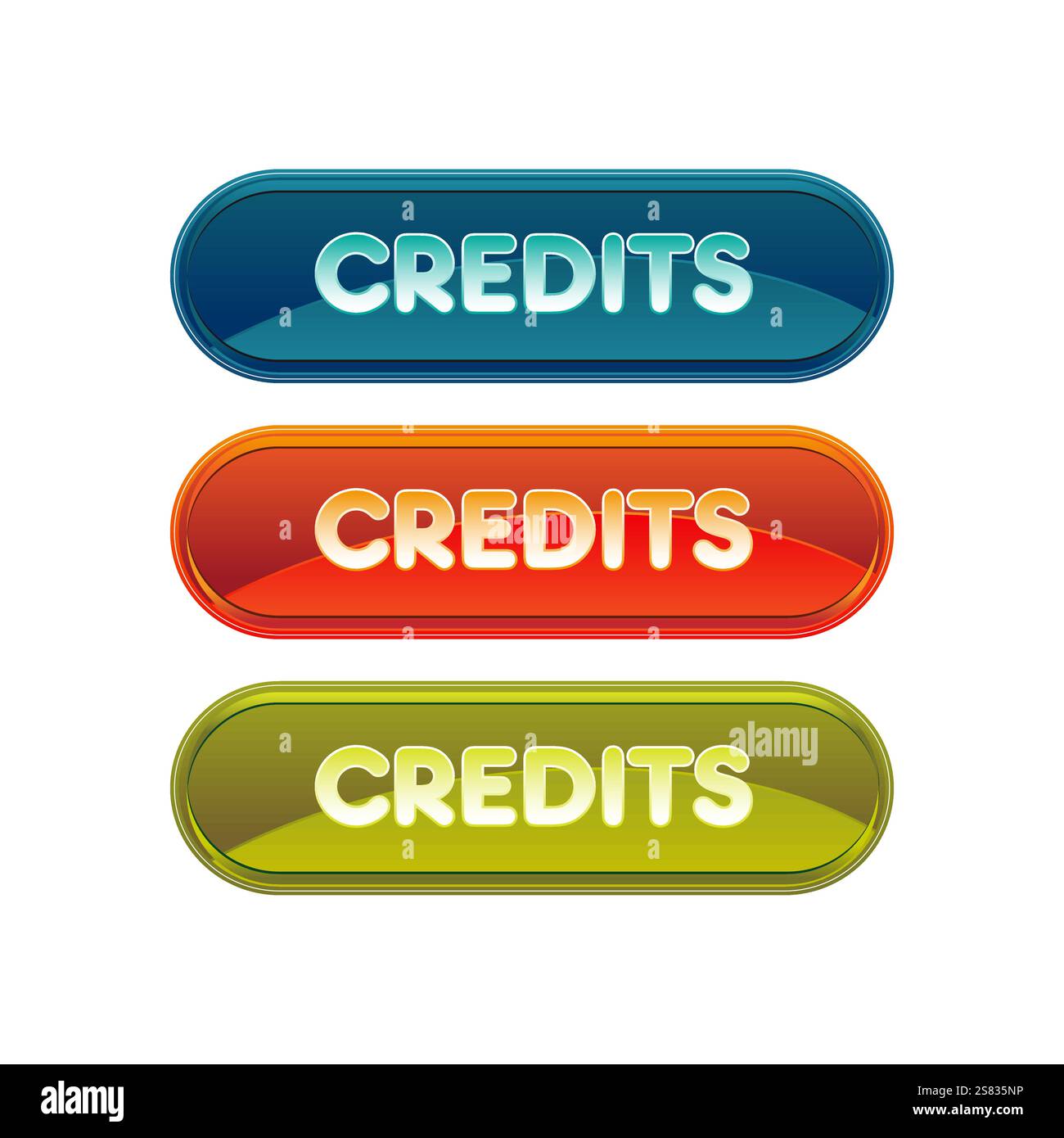 Colorful set of web buttons Stock Vector