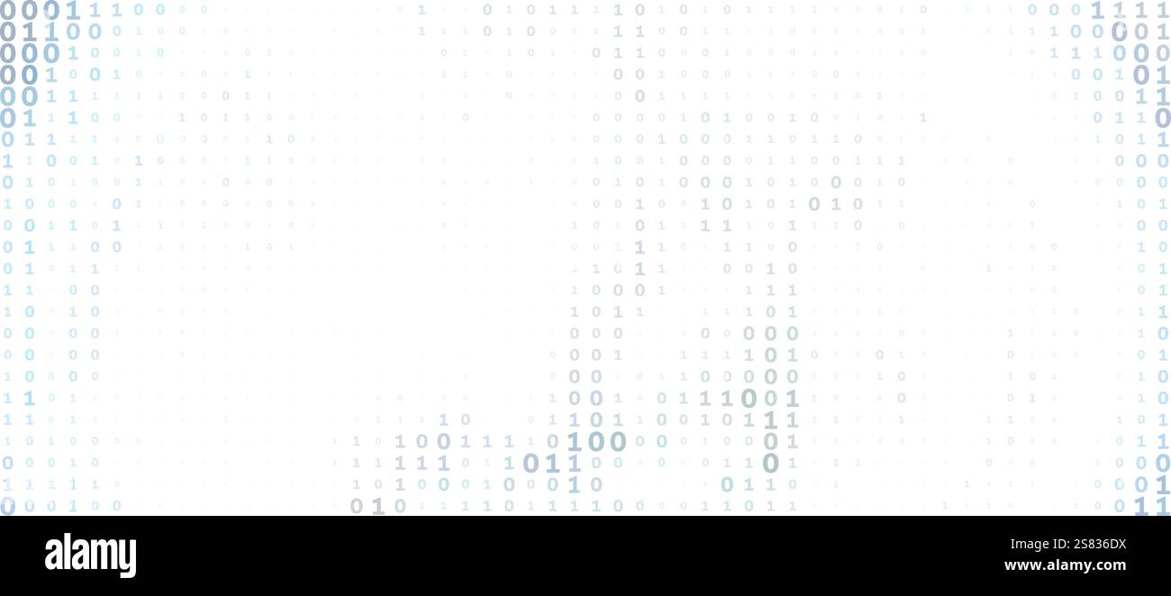 Minimal abstract binary background. Vector graphic pattern by ones and ...