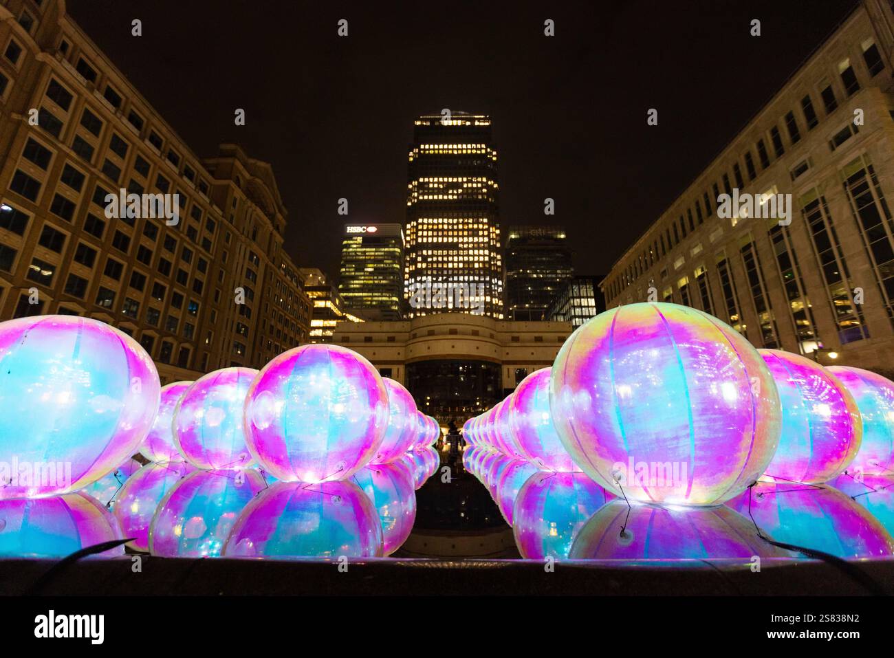 EDITORIAL USE ONLY Evanescent Droplets by Atelier Sisu on display at