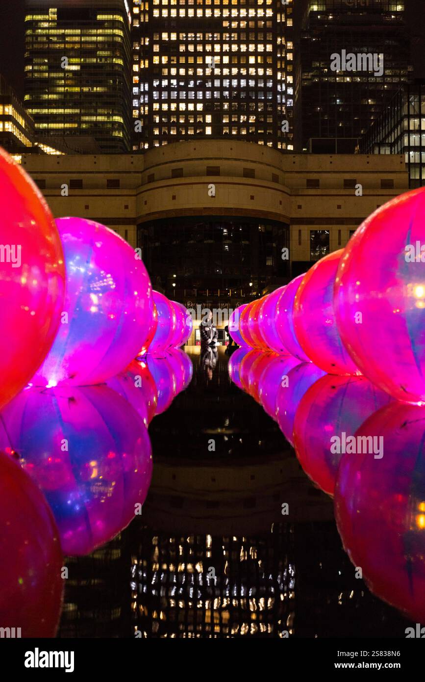 EDITORIAL USE ONLY Evanescent Droplets by Atelier Sisu on display at