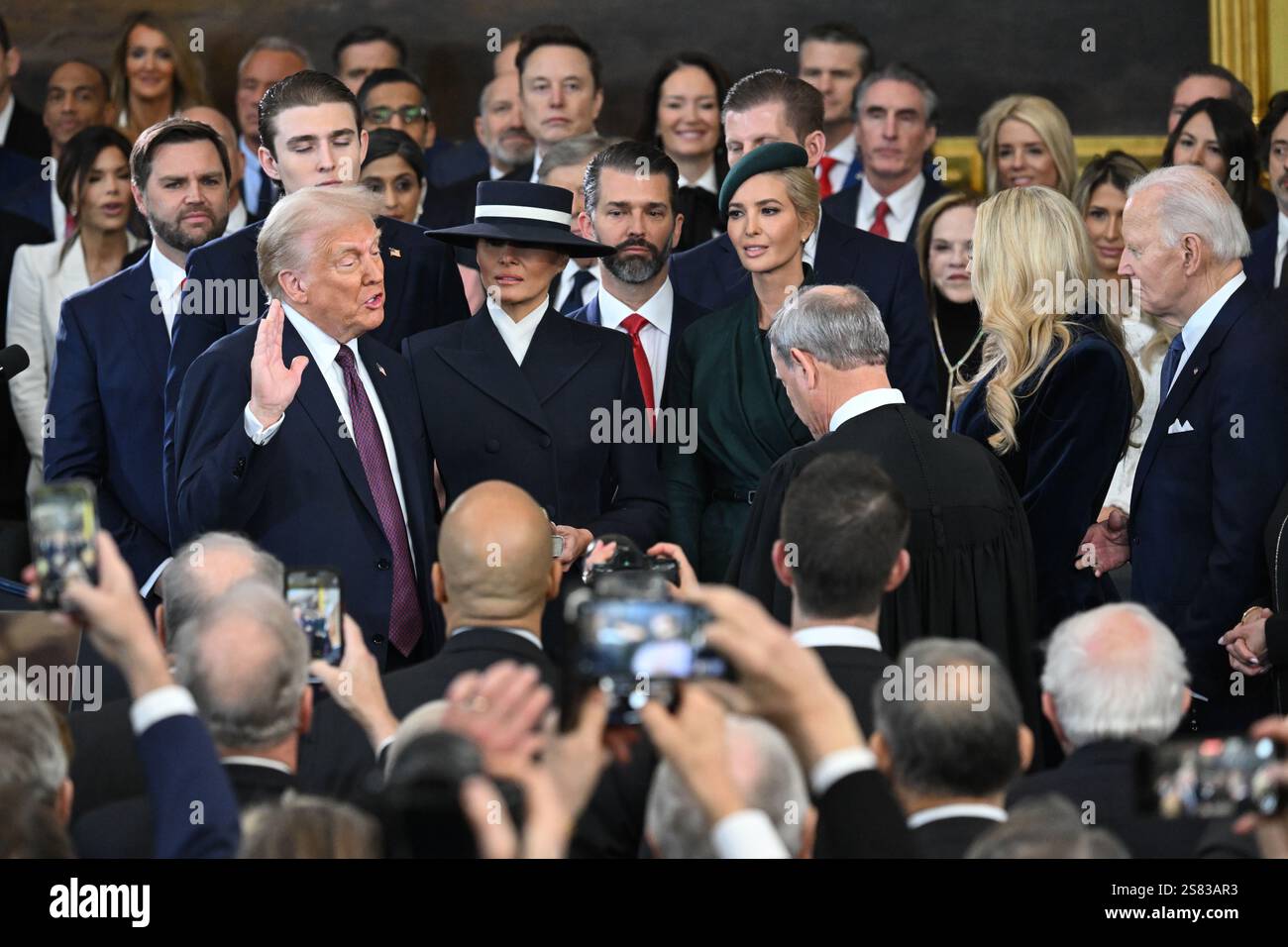 Donald Trump is sworn in as the 47th US President in the US Capitol ...