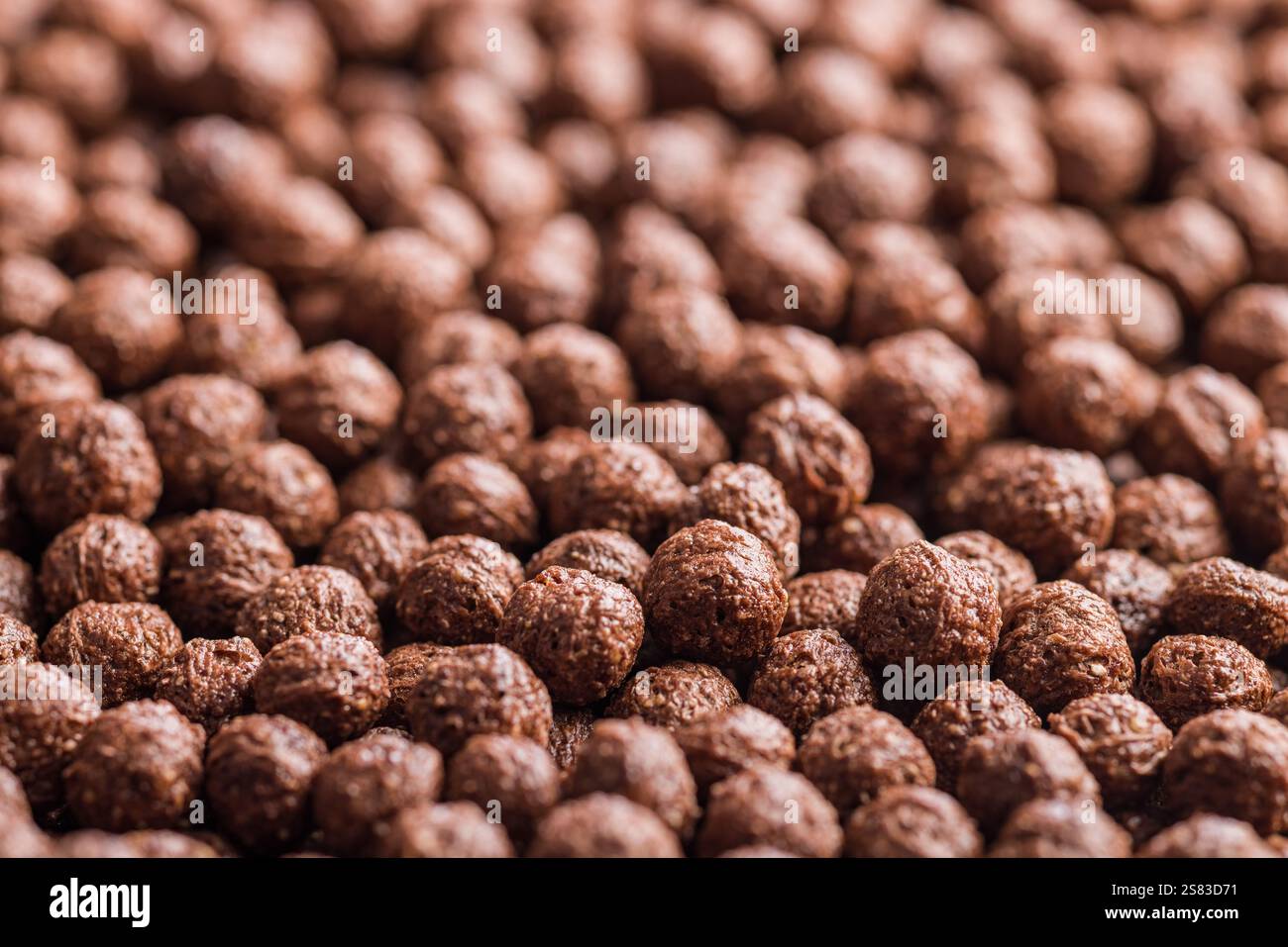 A breakfast cereal chocolate balls. Stock Photo