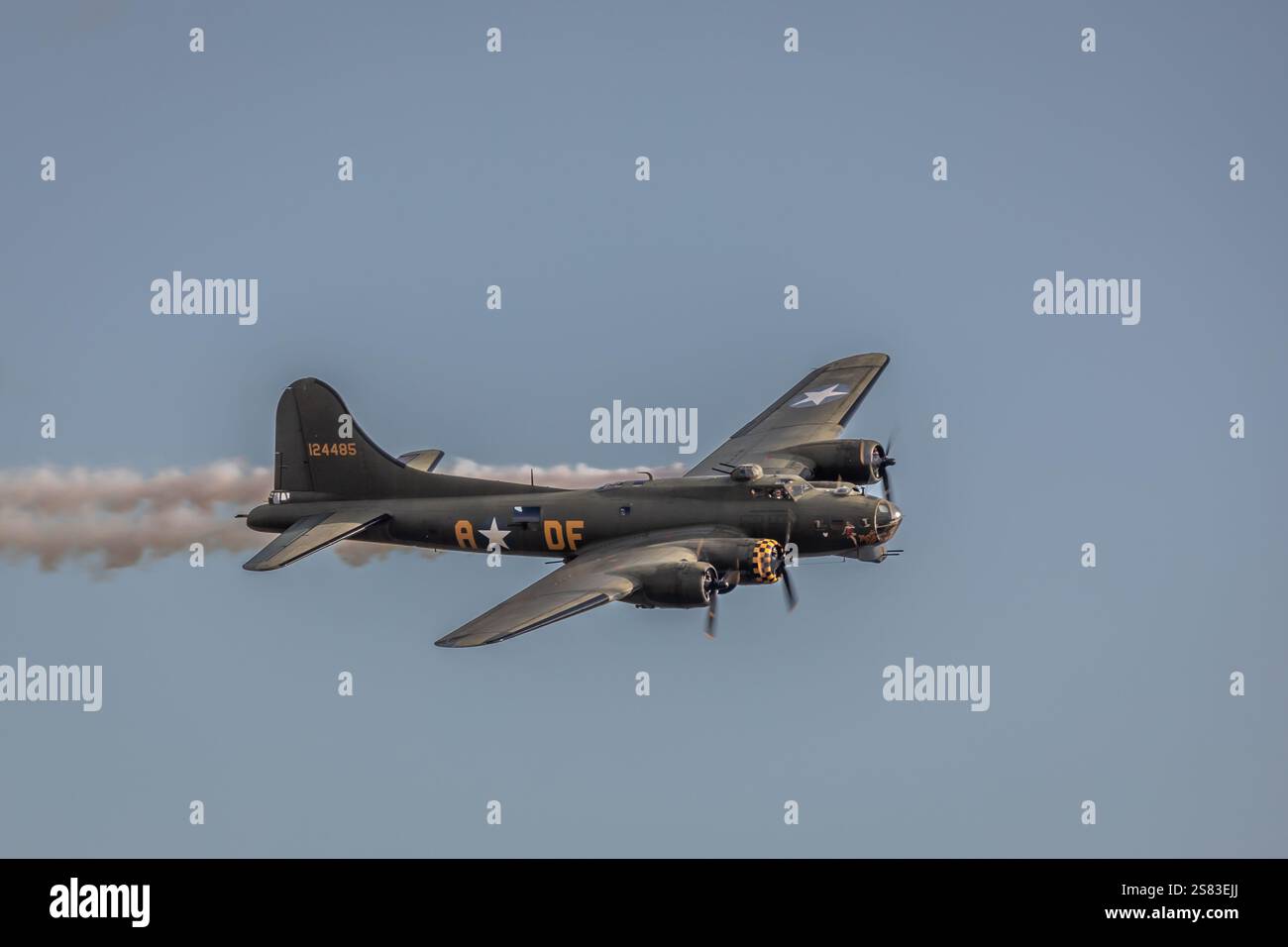 Boeing B-17G Flying Fortress 'Sally B', Duxford, Cambridgeshire, England, UK Stock Photo