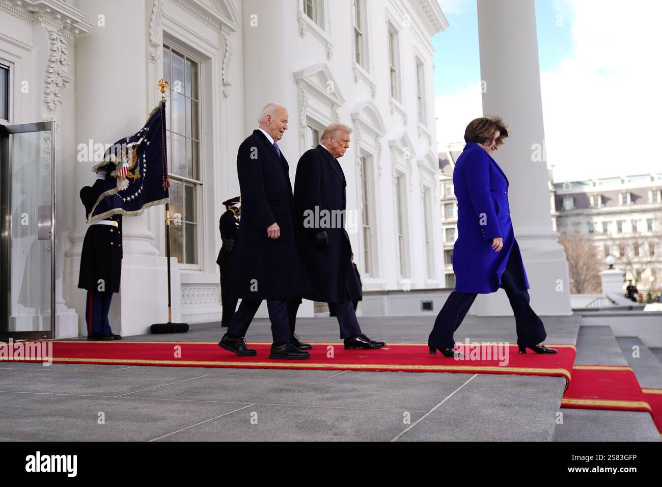 United States President Joe Biden (L) and President Elect Donald Trump