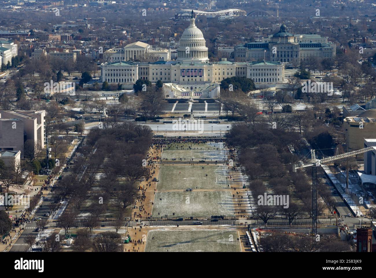 A view of the U.S. Capitol and the National Mall from the top of the