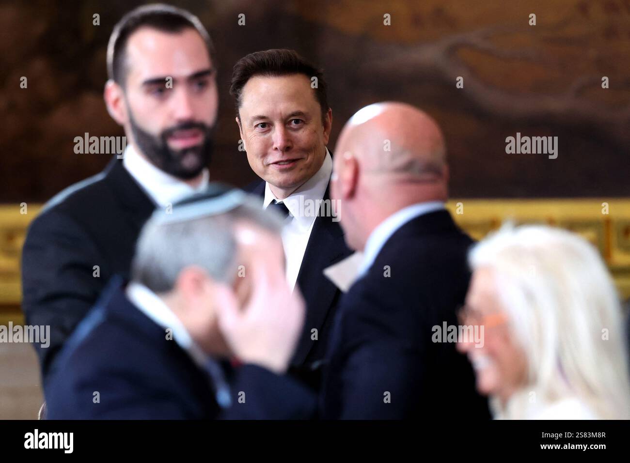 Elon Musk attends the presidential inauguration of Donald Trump at the