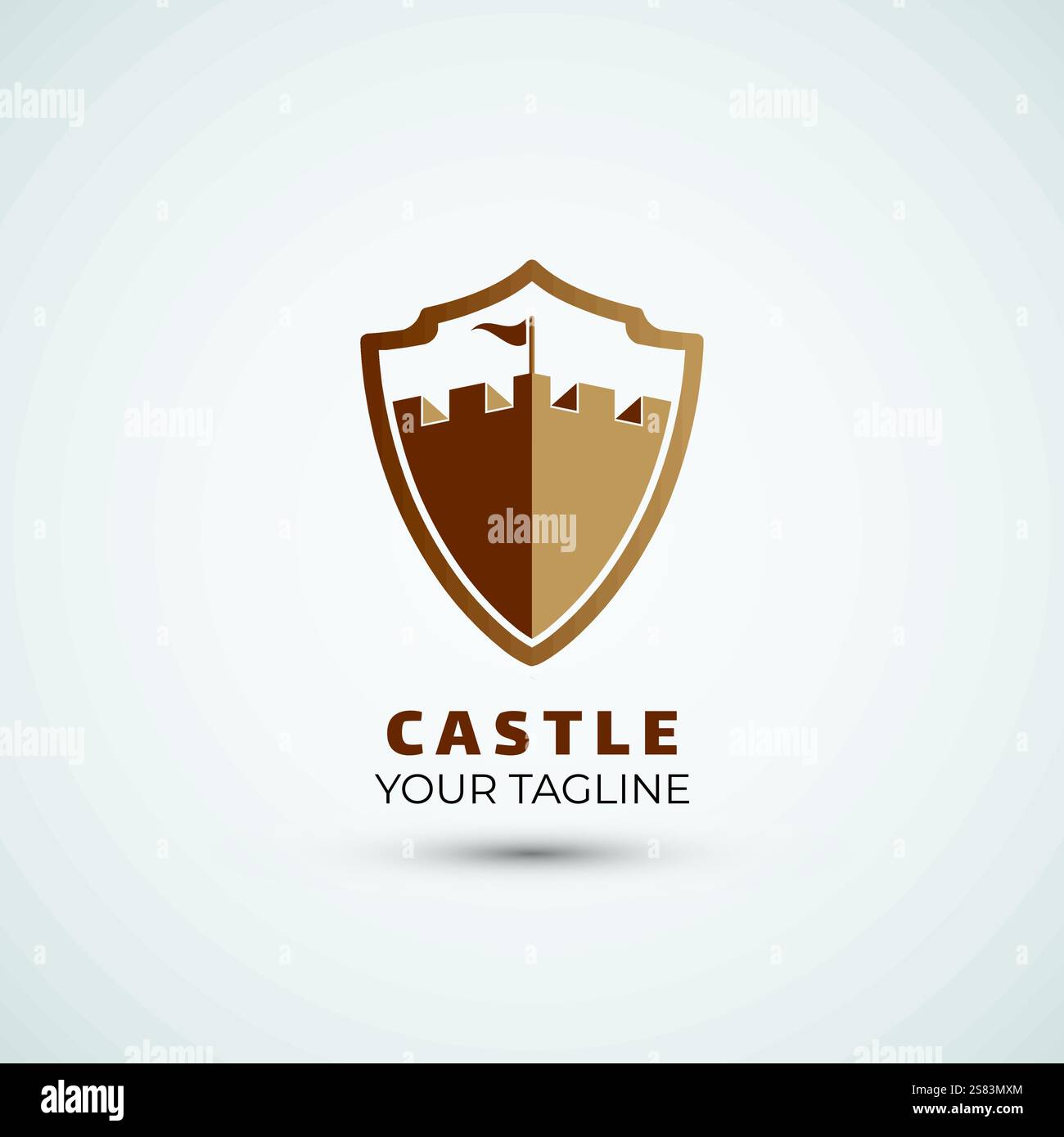 Castle logo icon design template Stock Vector