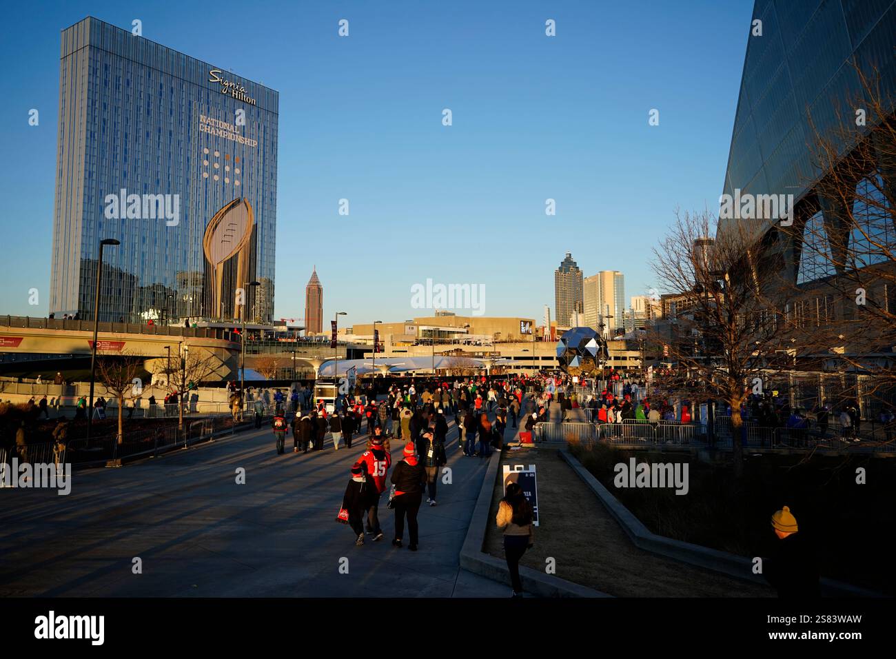 Fans arrives before the College Football Playoff national championship