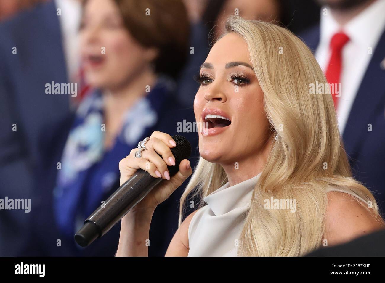 Carrie Underwood performs on the day of U.S. President Donald Trump's