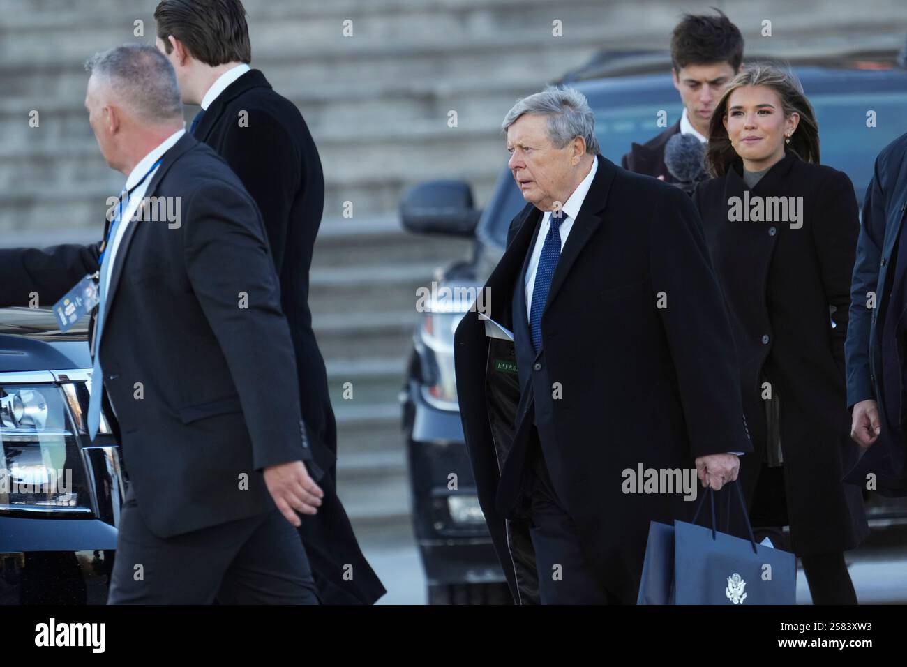 Viktor Knavs, the father of Melania Trump departs from the East Front