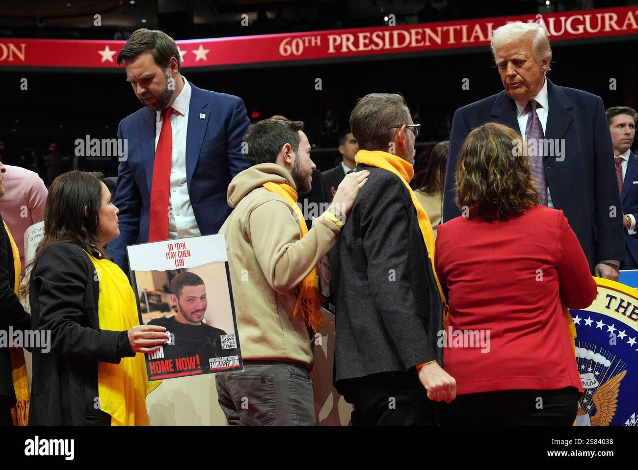 President Donald Trump and Vice President JD Vance greet families of ...