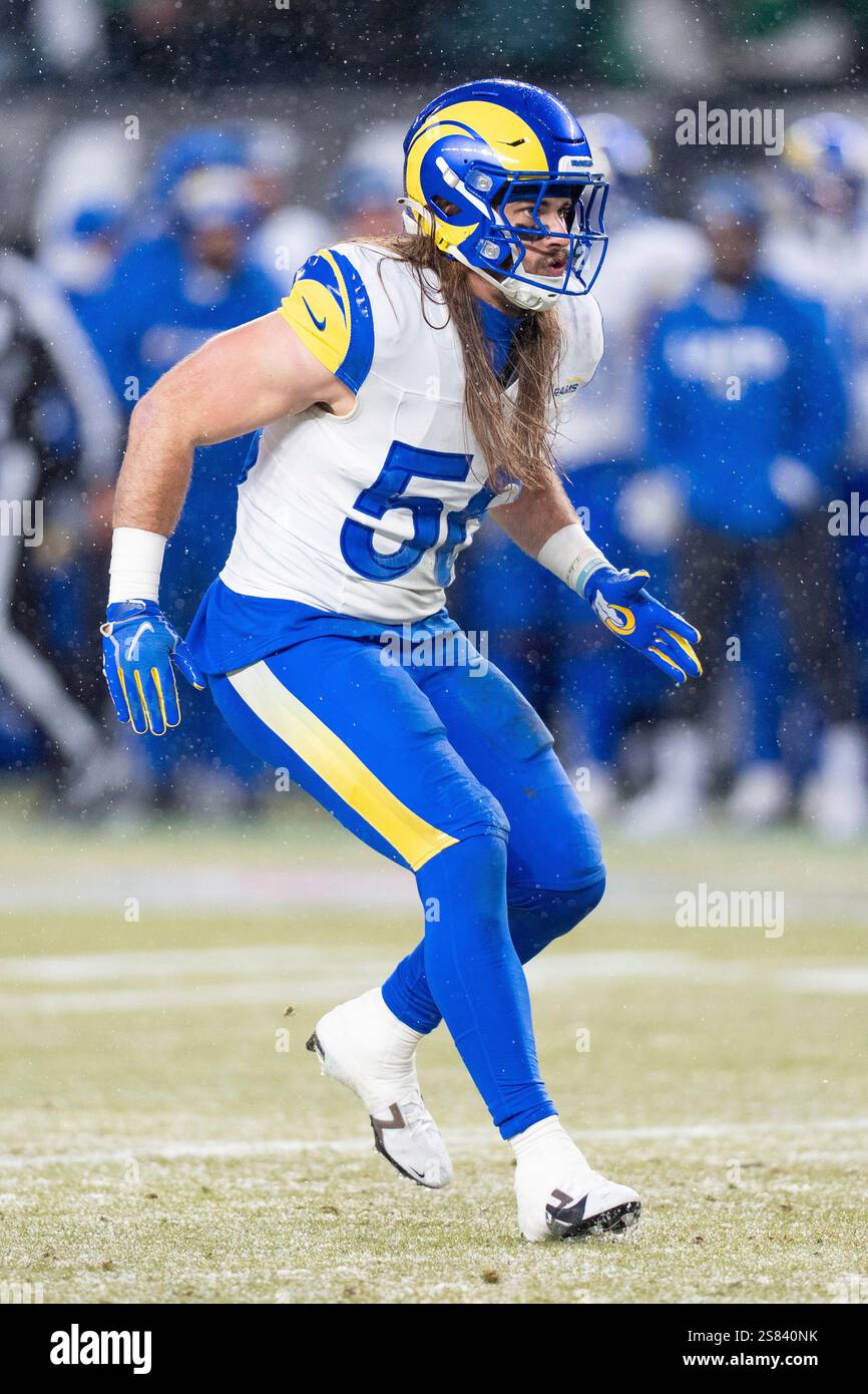 Los Angeles Rams linebacker Christian Rozeboom (56) in action during ...
