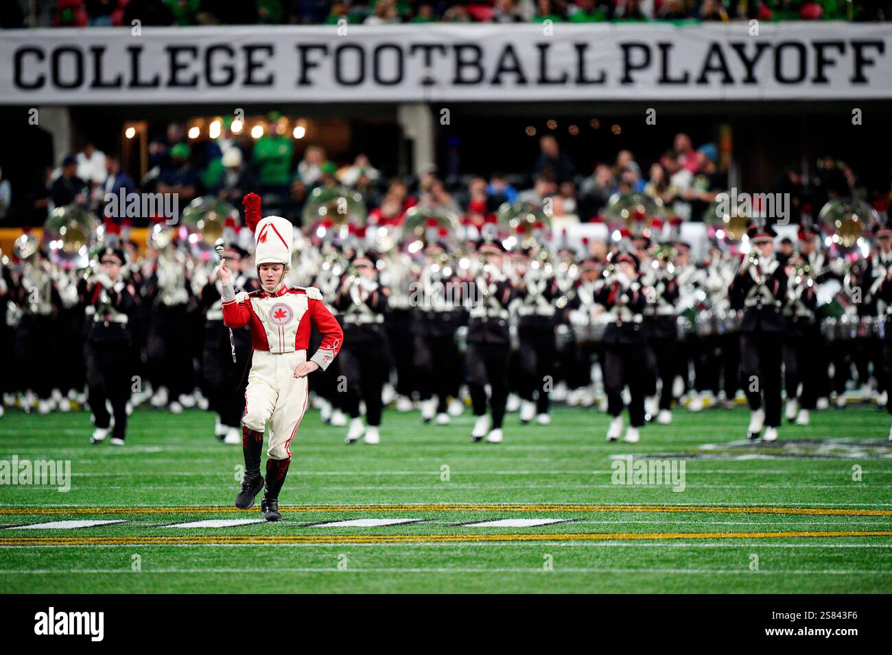 The Ohio State band performs before the College Football Playoff