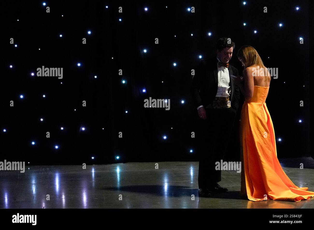 Guests mingle as the Liberty Ball gets underway before President Donald